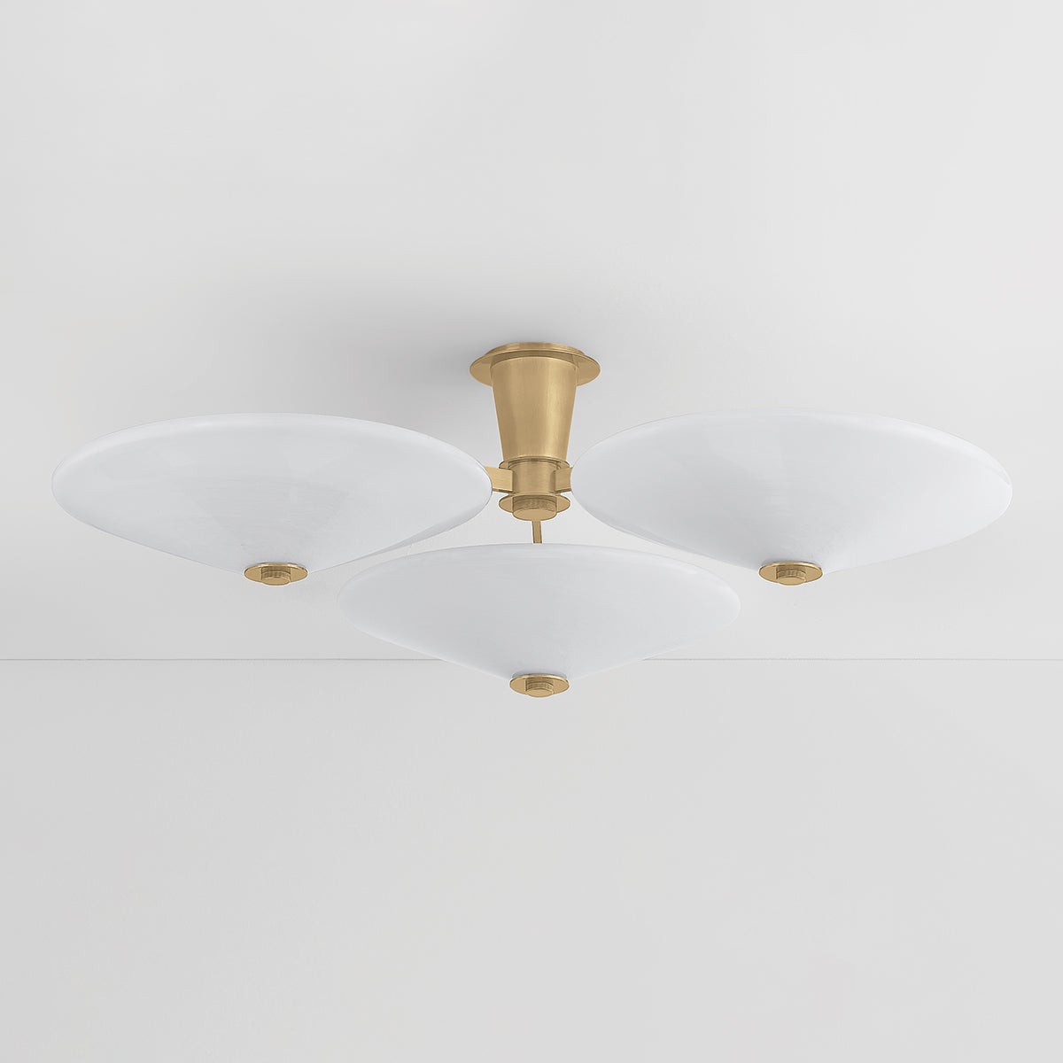 Cologne Flush Mount 45.25" shown from a second angle to highlight the shade profile and mounting canopy.
