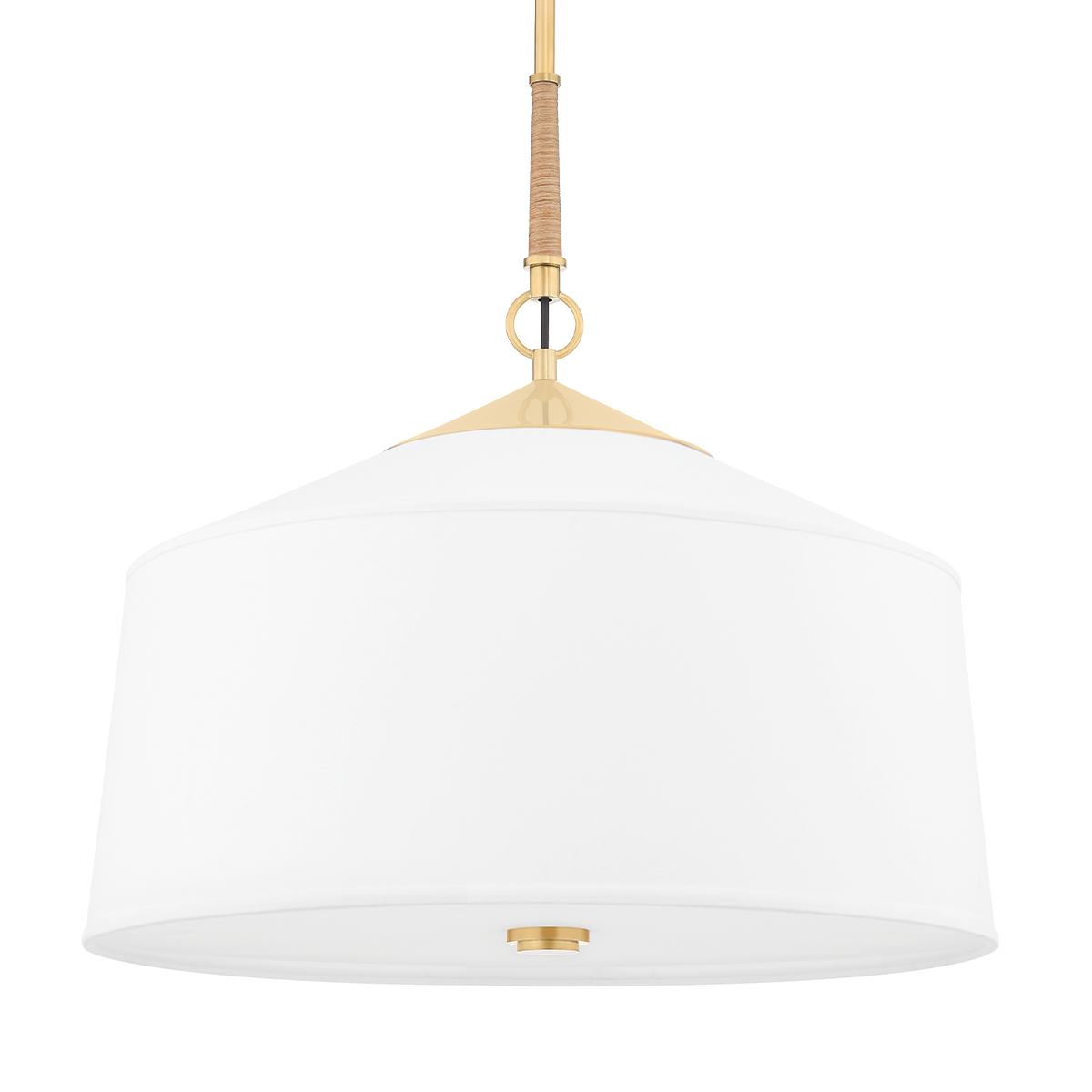 White Plains Pendant 22.25" in aged brass β a Hudson Valley pendant for kitchens, entries, and dining rooms at Laurie Yapp Home.