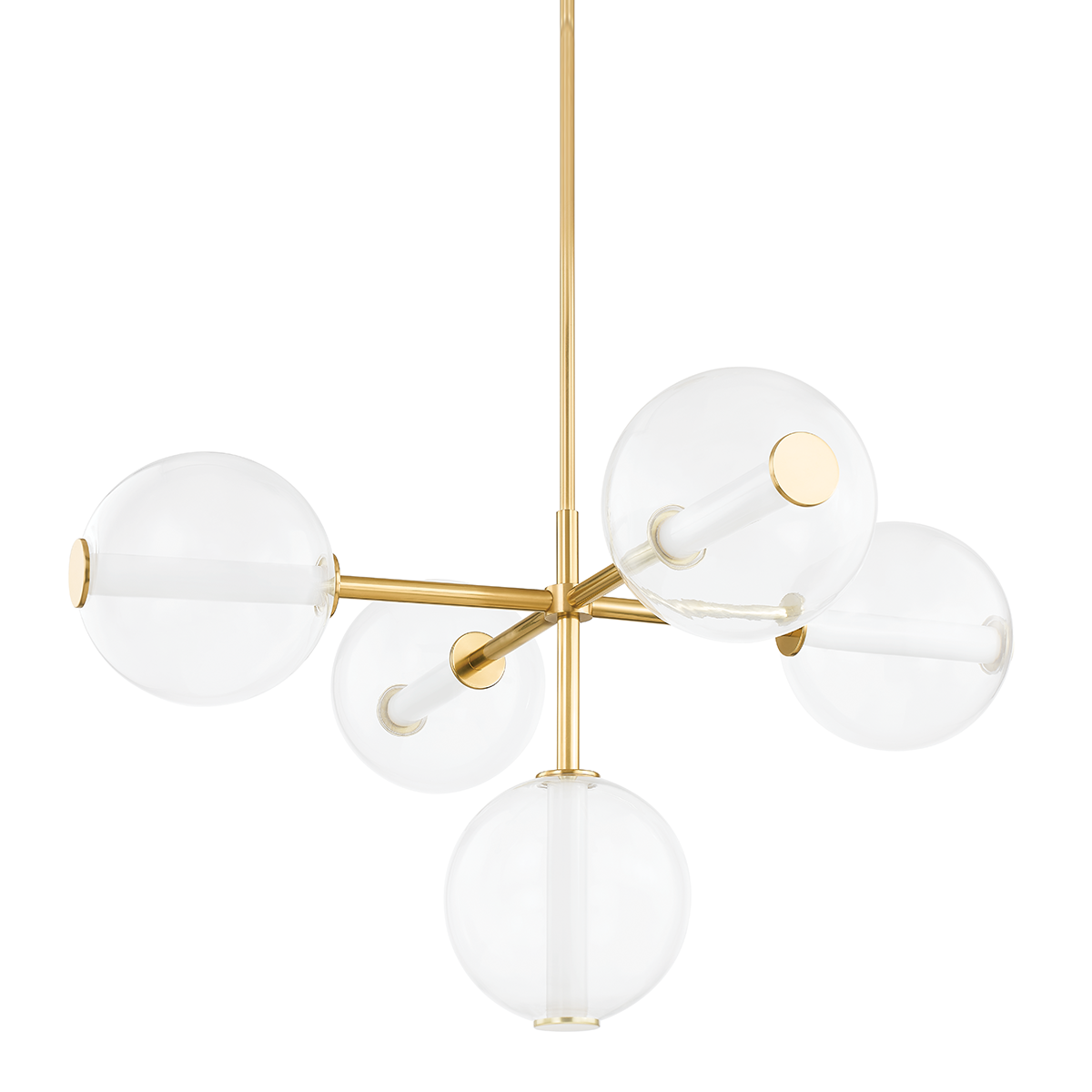 Richford Chandelier in aged brass — a Hudson Valley chandelier for dining rooms, entries, and living rooms at Laurie Yapp Home.