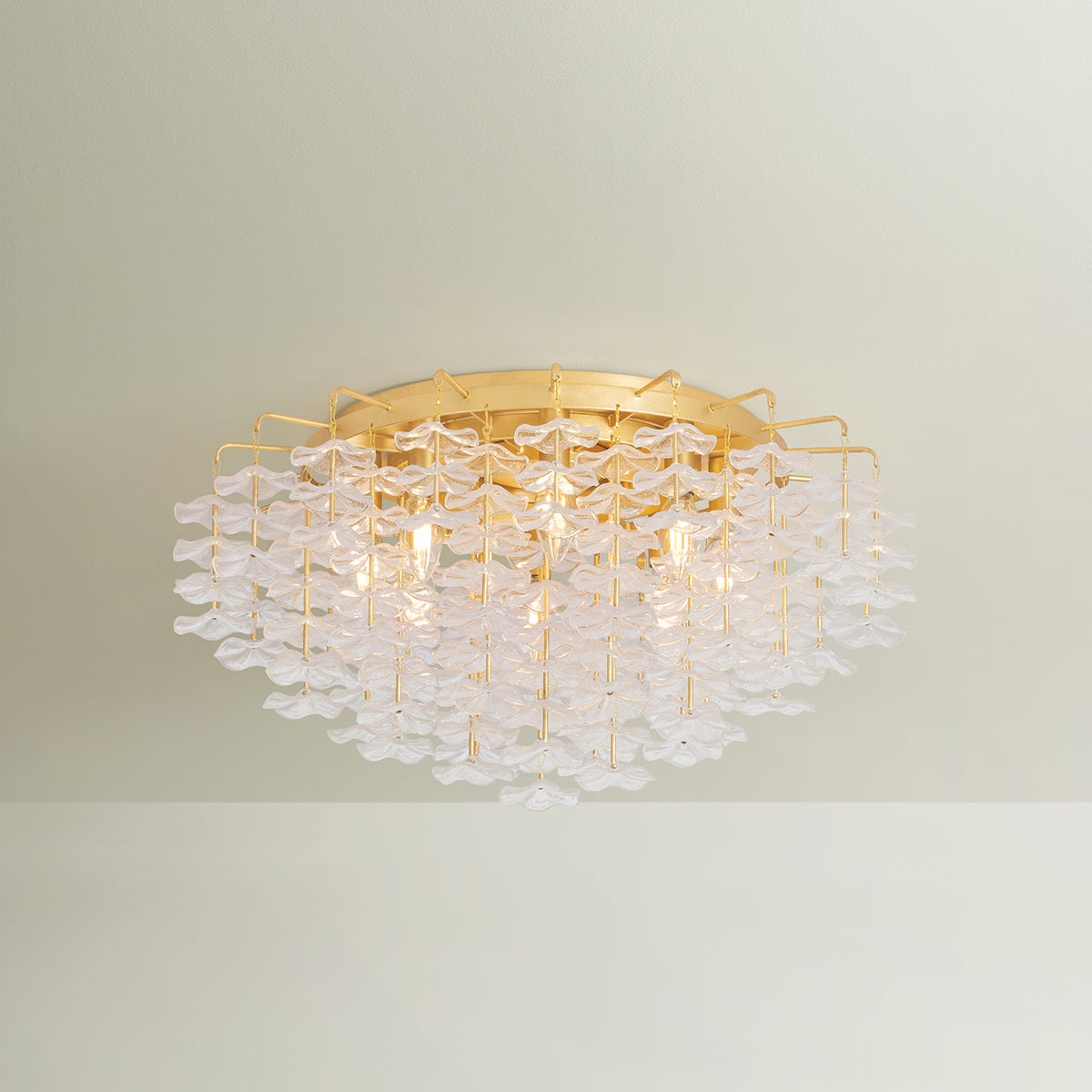 Alsace Semi Flush 24" shown from a second angle to highlight the shade profile and mounting canopy.