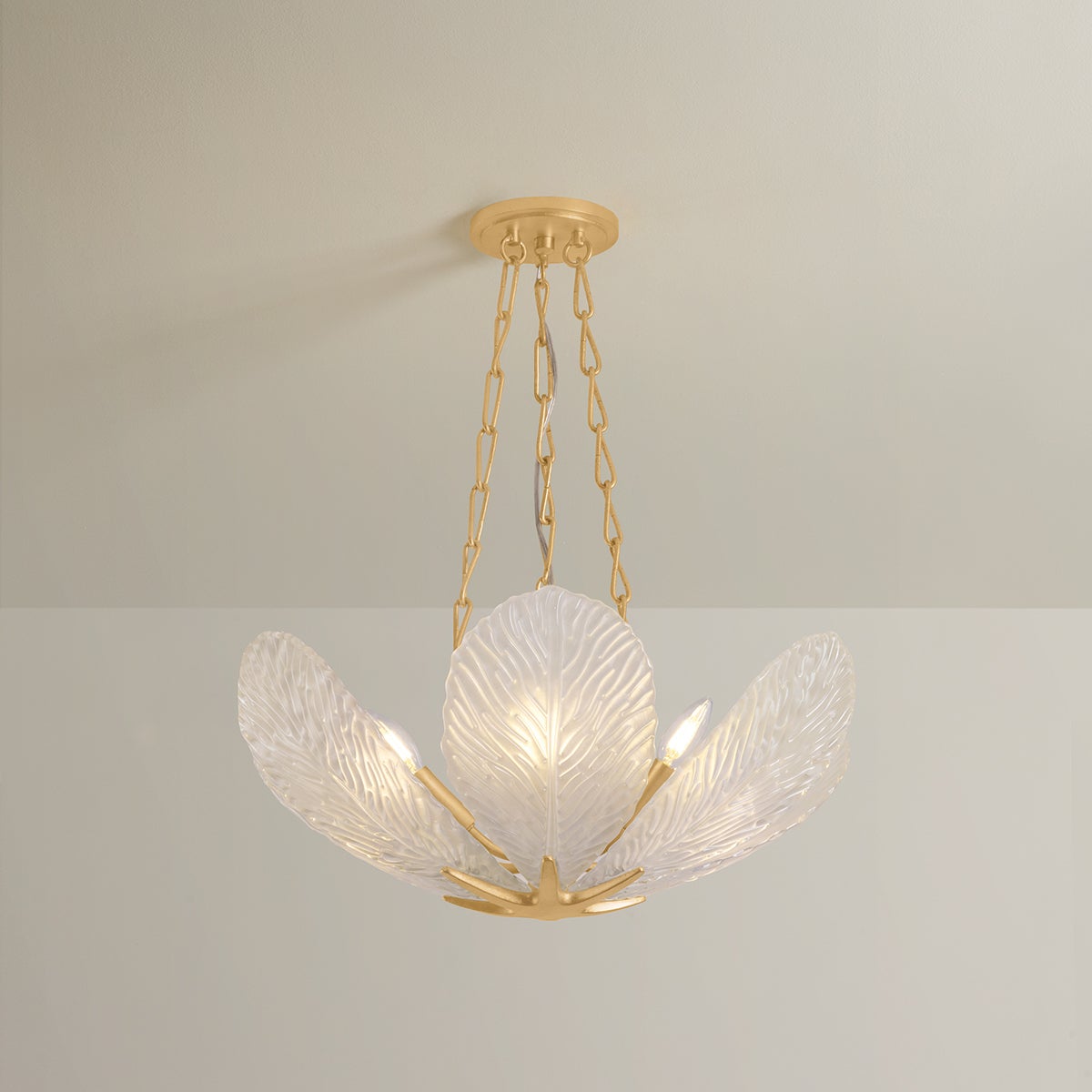 Galena Chandelier 24" shown from a second angle to highlight the frame, arms, and shade detail.
