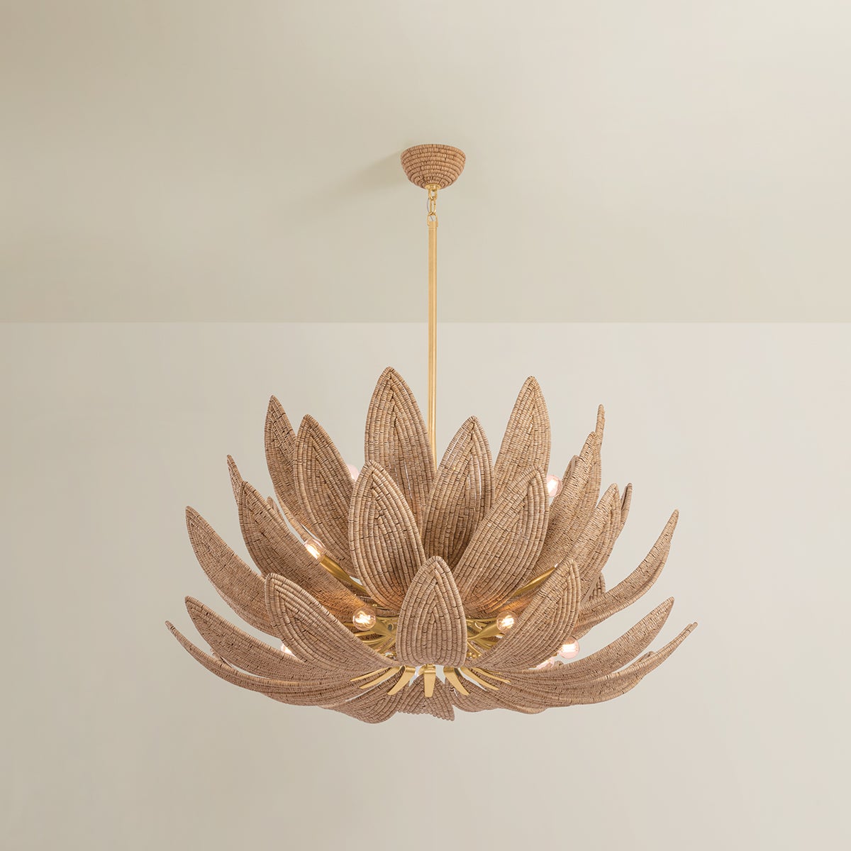 Varanasi Chandelier 42" shown from a second angle to highlight the frame, arms, and shade detail.