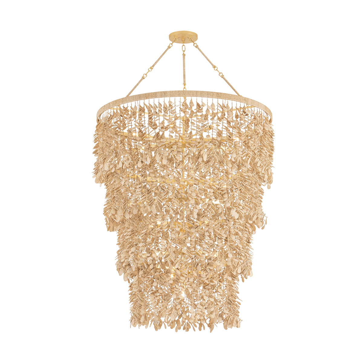 Naxos Chandelier 42" — a Corbett chandelier for dining rooms, entries, and living rooms at Laurie Yapp Home.