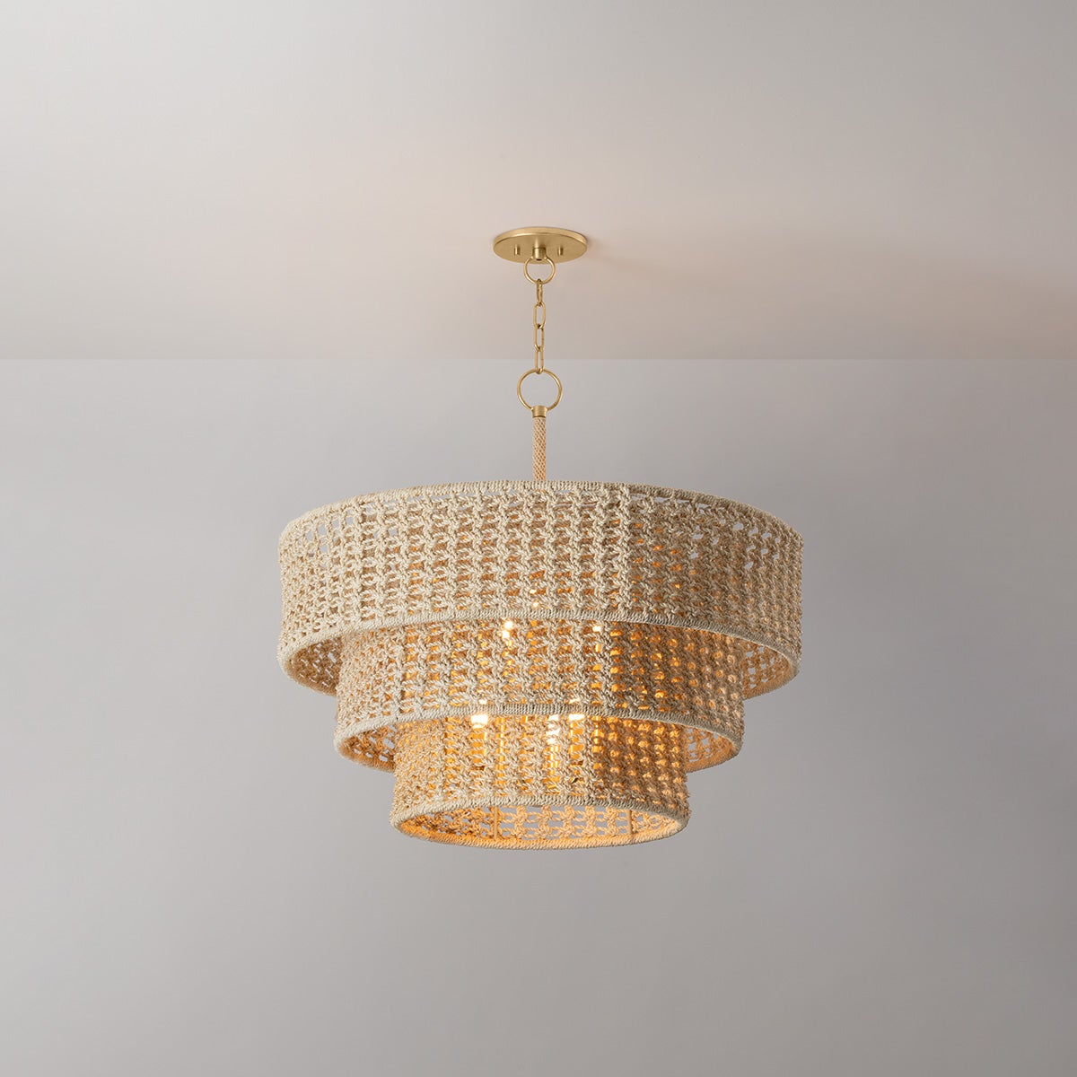 Yorkhill Pendant 32" shown from a second angle to highlight the shade shape and metal detail.