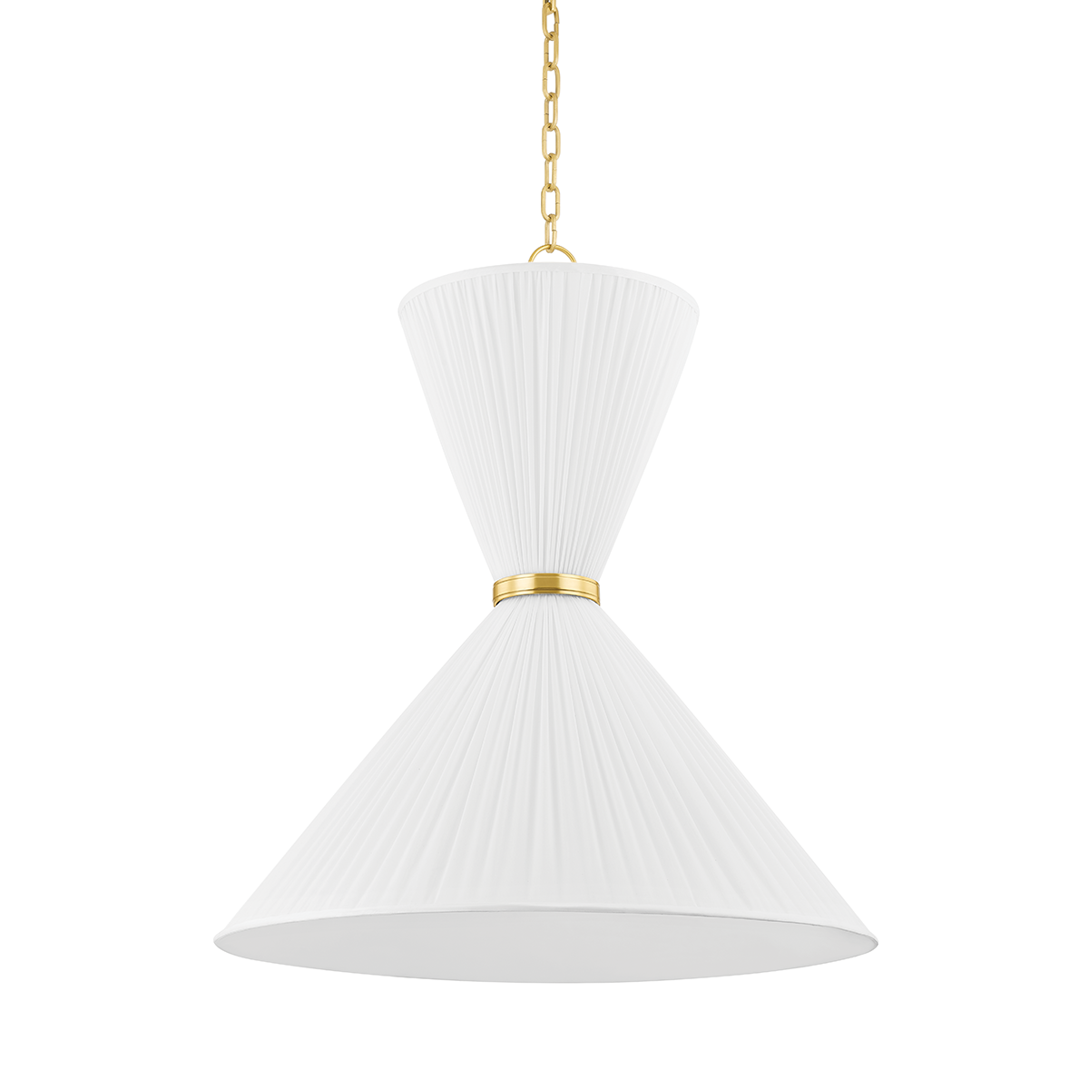 Enid Pendant 30" in aged brass β a Hudson Valley pendant for kitchens, entries, and dining rooms at Laurie Yapp Home.
