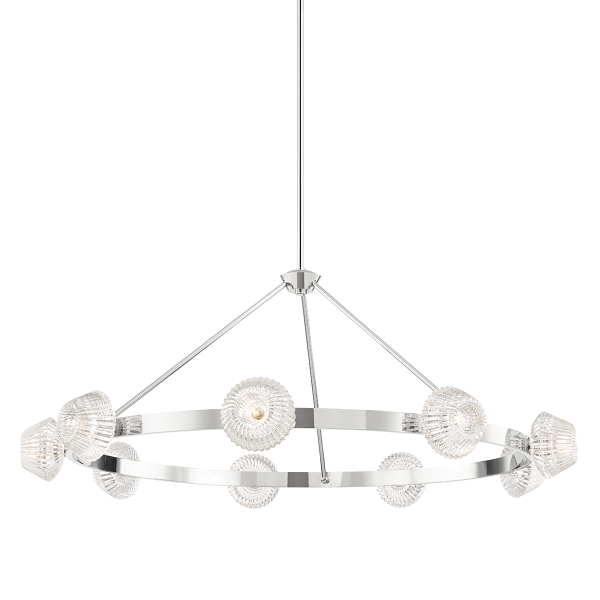 Barclay Chandelier in polished nickel — a Hudson Valley chandelier for dining rooms, entries, and living rooms at Laurie Yapp Home.