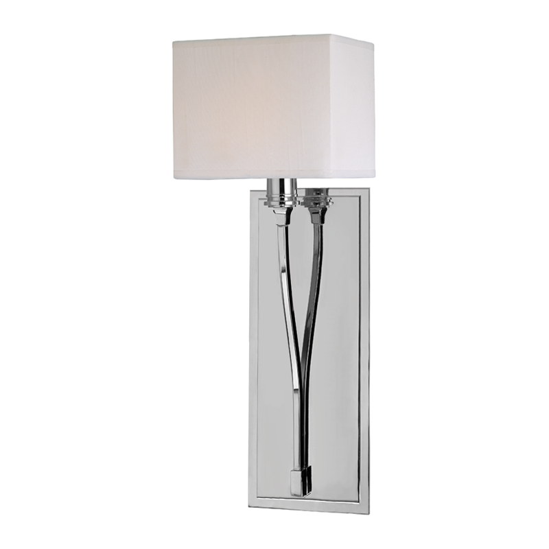 Selkirk Wall Sconce 7" in polished nickel β a Hudson Valley wall sconce for bathrooms, hallways, and living rooms at Laurie Yapp Home.