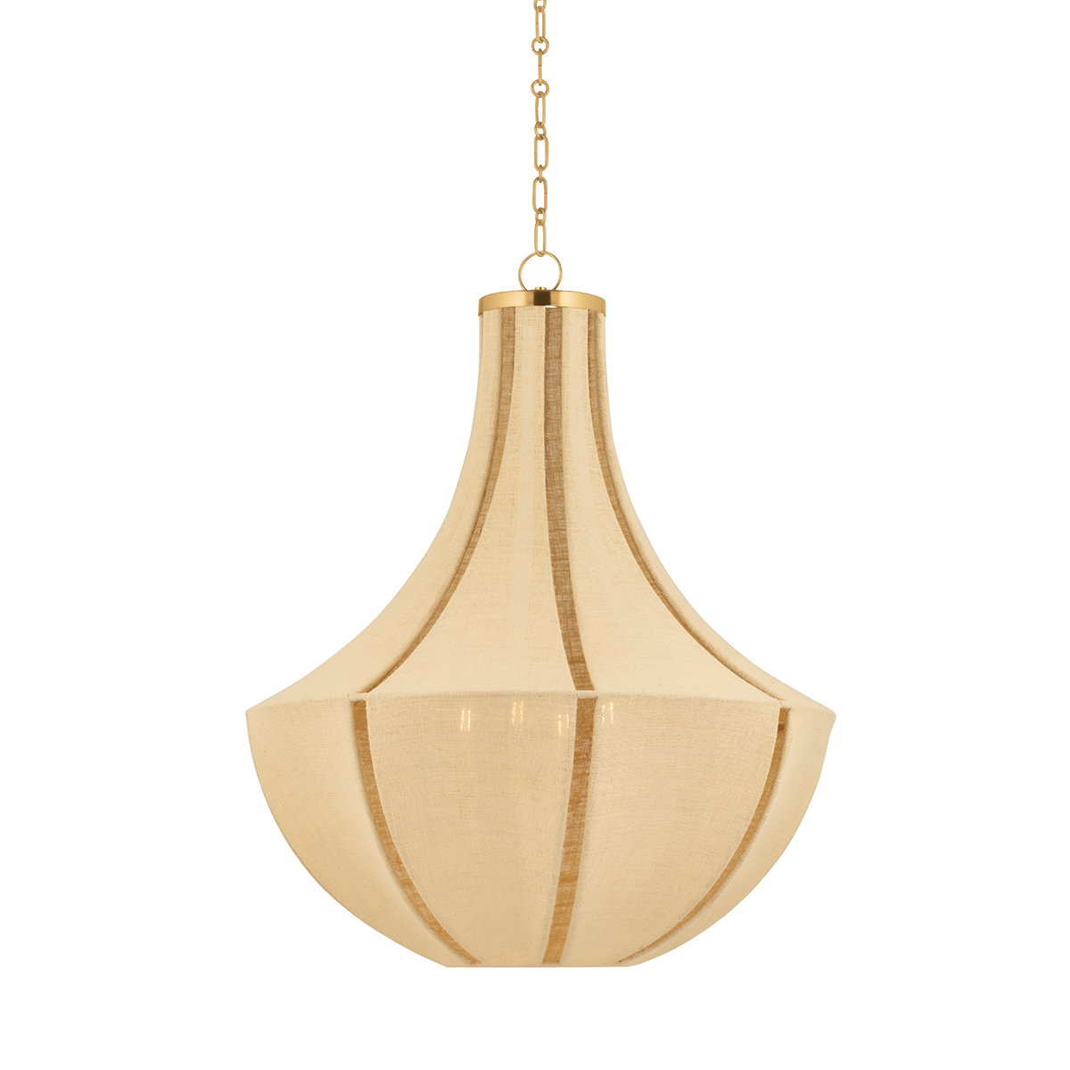 Cascade Lake Pendant 30" in aged brass β a Hudson Valley pendant for kitchens, entries, and dining rooms at Laurie Yapp Home.