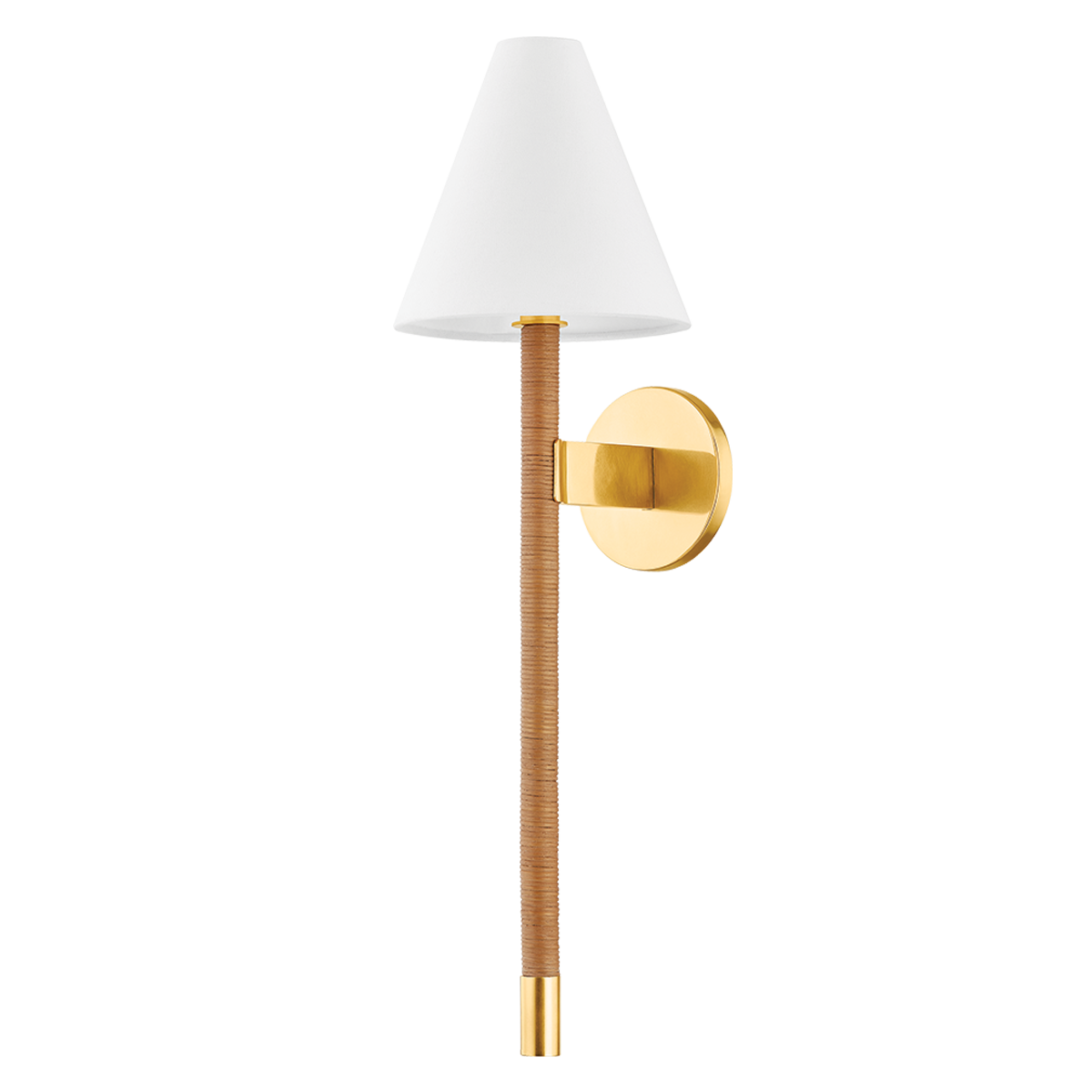 Watkins Wall Sconce in aged brass — a Hudson Valley wall sconce for bathrooms, hallways, and living rooms at Laurie Yapp Home.