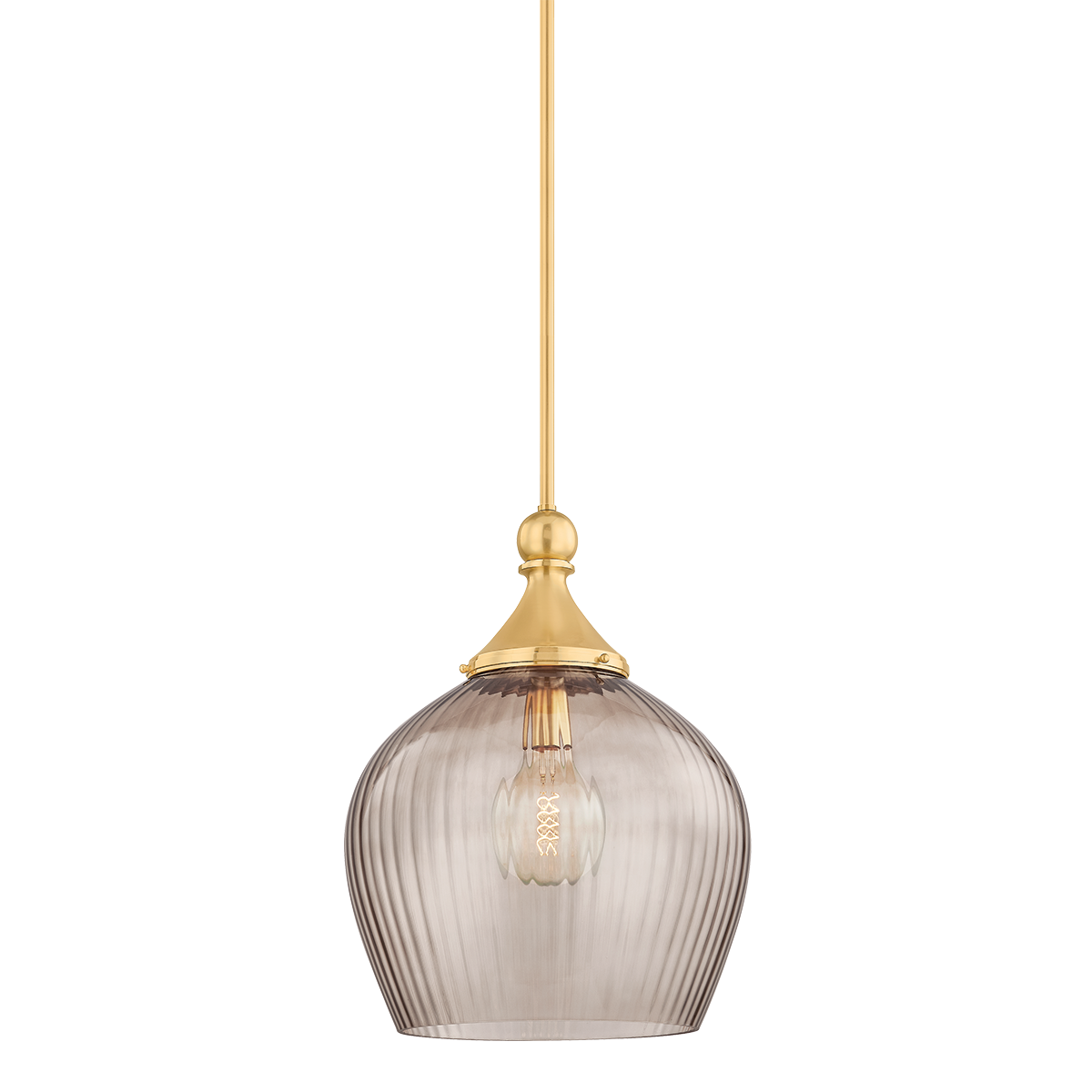 Chatton Pendant 16.5" in aged brass — a Hudson Valley pendant for kitchens, entries, and dining rooms at Laurie Yapp Home.