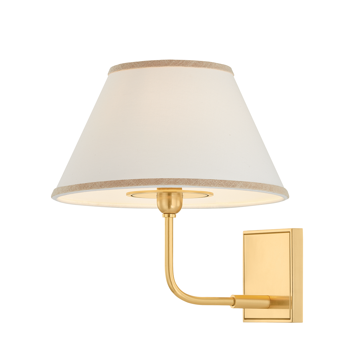 Durland Wall Sconce in aged brass — a Hudson Valley wall sconce for bathrooms, hallways, and living rooms at Laurie Yapp Home.