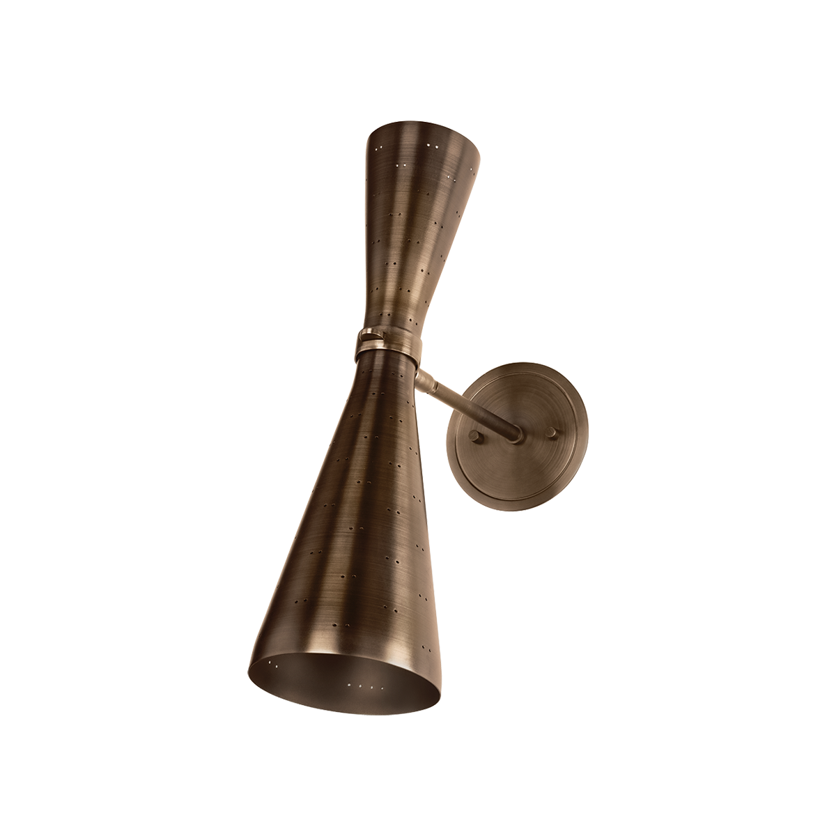 Allanton Wall Sconce shown from a second angle to highlight the arm curve and shade silhouette.