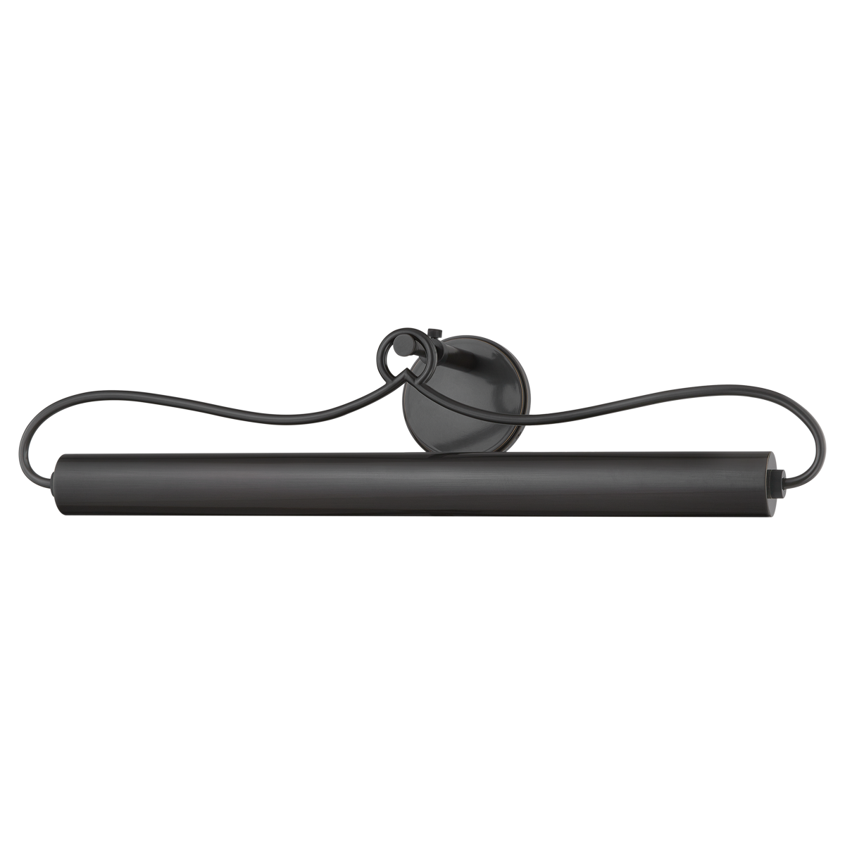 Berun Picture Light 28.25" in bronze shown from a second angle to highlight the arm curve and shade proportion.