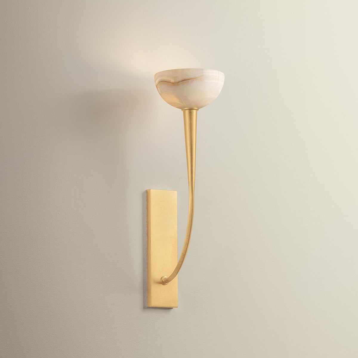 Maywood Wall Sconce shown from a second angle to highlight the arm curve and shade silhouette.