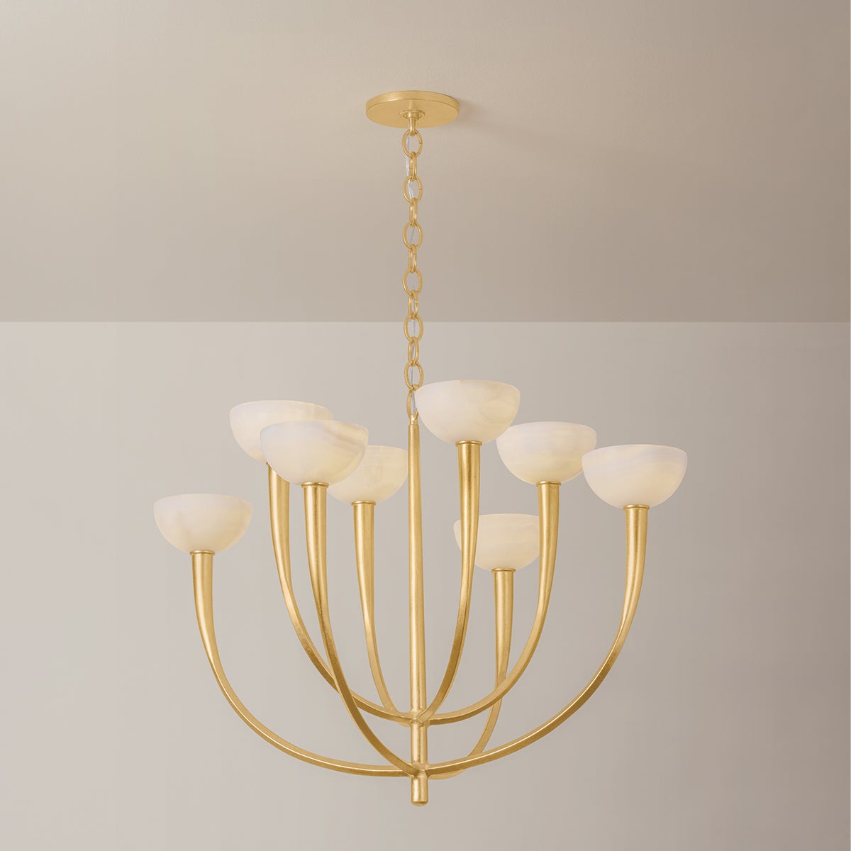 Maywood Chandelier 33.5" shown from a second angle to highlight the frame, arms, and shade detail.
