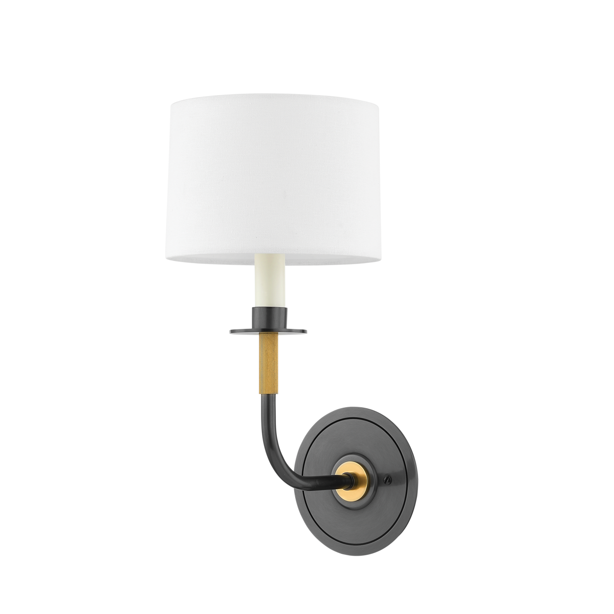 Paramus Wall Sconce shown from a second angle to highlight the arm curve and shade silhouette.