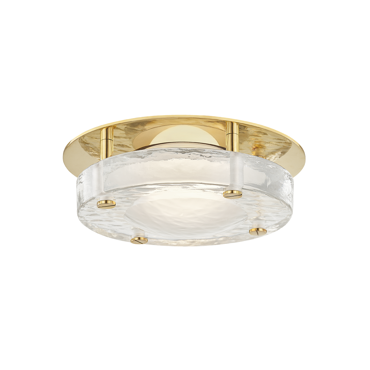 Heath Flush Mount in aged brass β a Hudson Valley flush mount for hallways, bedrooms, and entryways at Laurie Yapp Home.