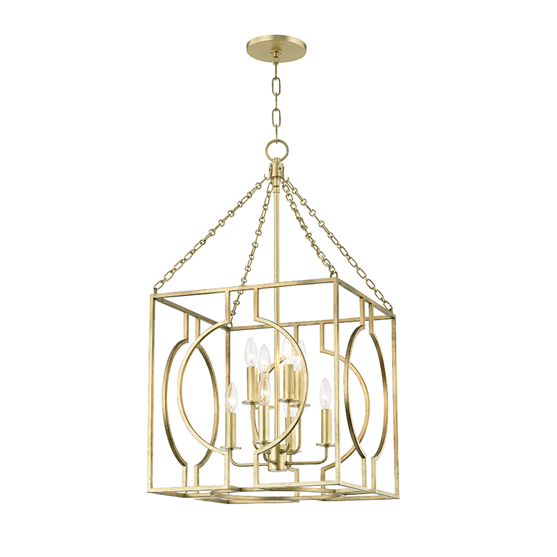 Octavio Lantern 18.25" shown from a second angle to highlight the frame and glass panel detail.