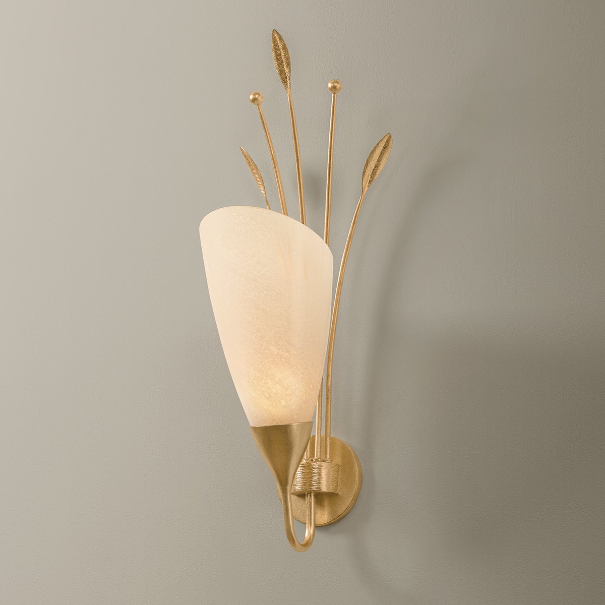 Forest Glen Wall Sconce shown from a second angle to highlight the arm curve and shade silhouette.