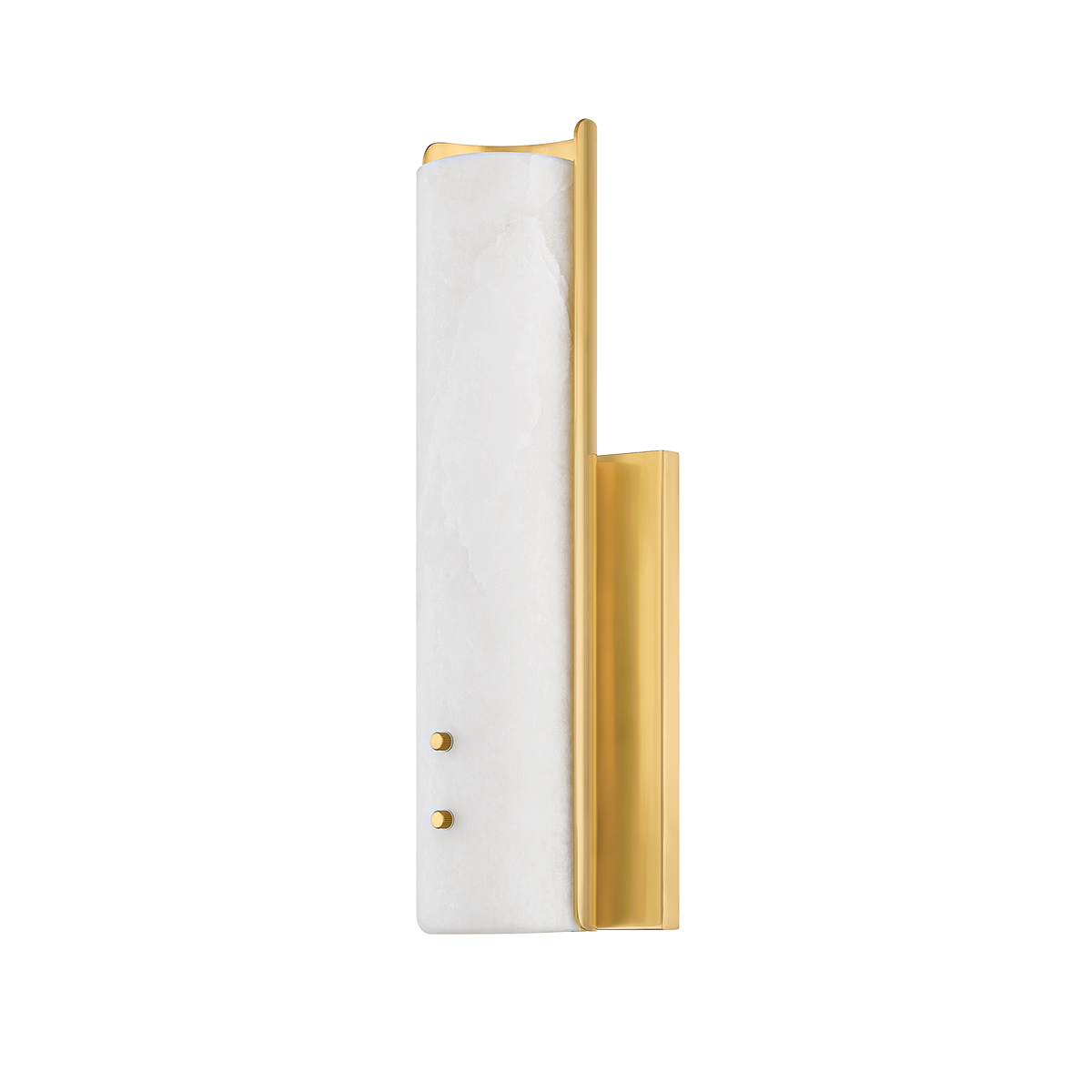 Lucio Wall Sconce 4.25" x 14.5" in aged brass β a Hudson Valley wall sconce for bathrooms, hallways, and living rooms at Laurie Yapp Home.