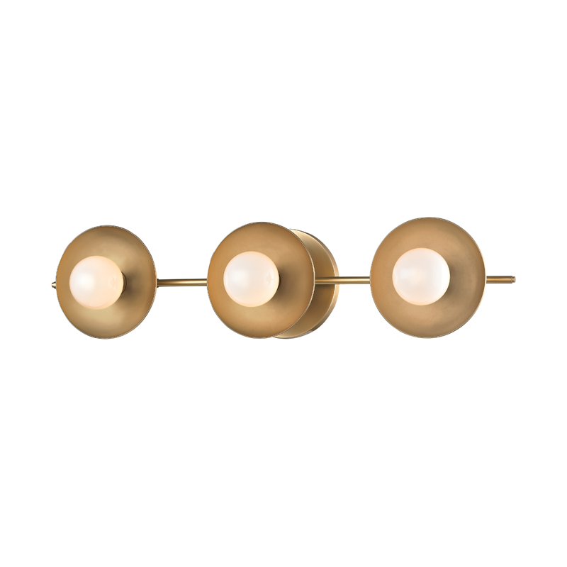 Julien Bath And Vanity 20" in aged brass β a Hudson Valley bath and vanity for bathrooms and powder rooms at Laurie Yapp Home.