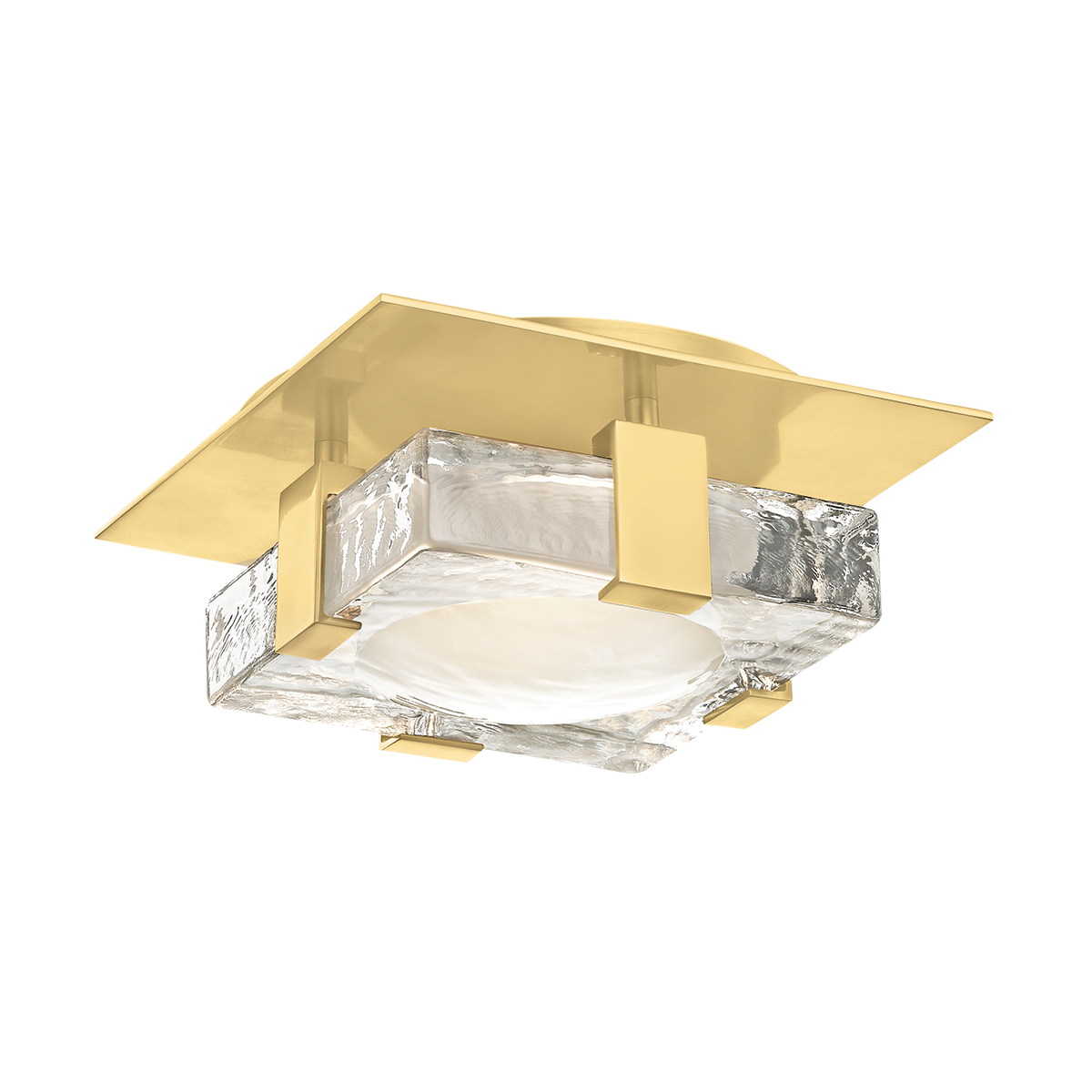 Bourne Semi-Flush 8" in aged brass β a Hudson Valley semi flush for hallways, bedrooms, and entryways at Laurie Yapp Home.