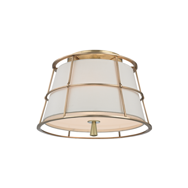 Savona Semi Flush in aged brass β a Hudson Valley semi flush for hallways, bedrooms, and entryways at Laurie Yapp Home.