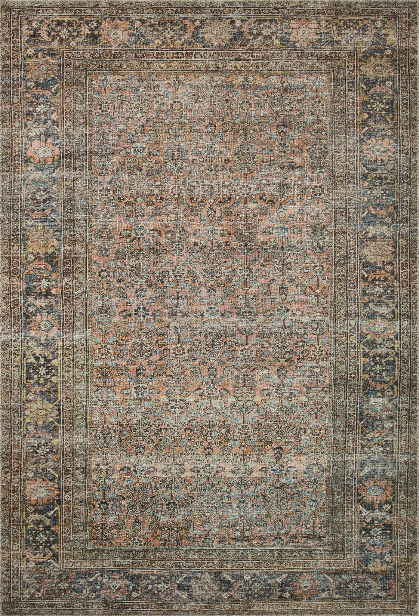 Adrian Terracotta / Multi — a Loloi rug at Laurie Yapp Home.