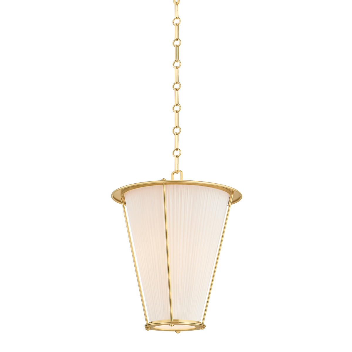 Ellsworth Lantern 15" in aged brass — a Hudson Valley lantern for entries, foyers, and covered porches at Laurie Yapp Home.