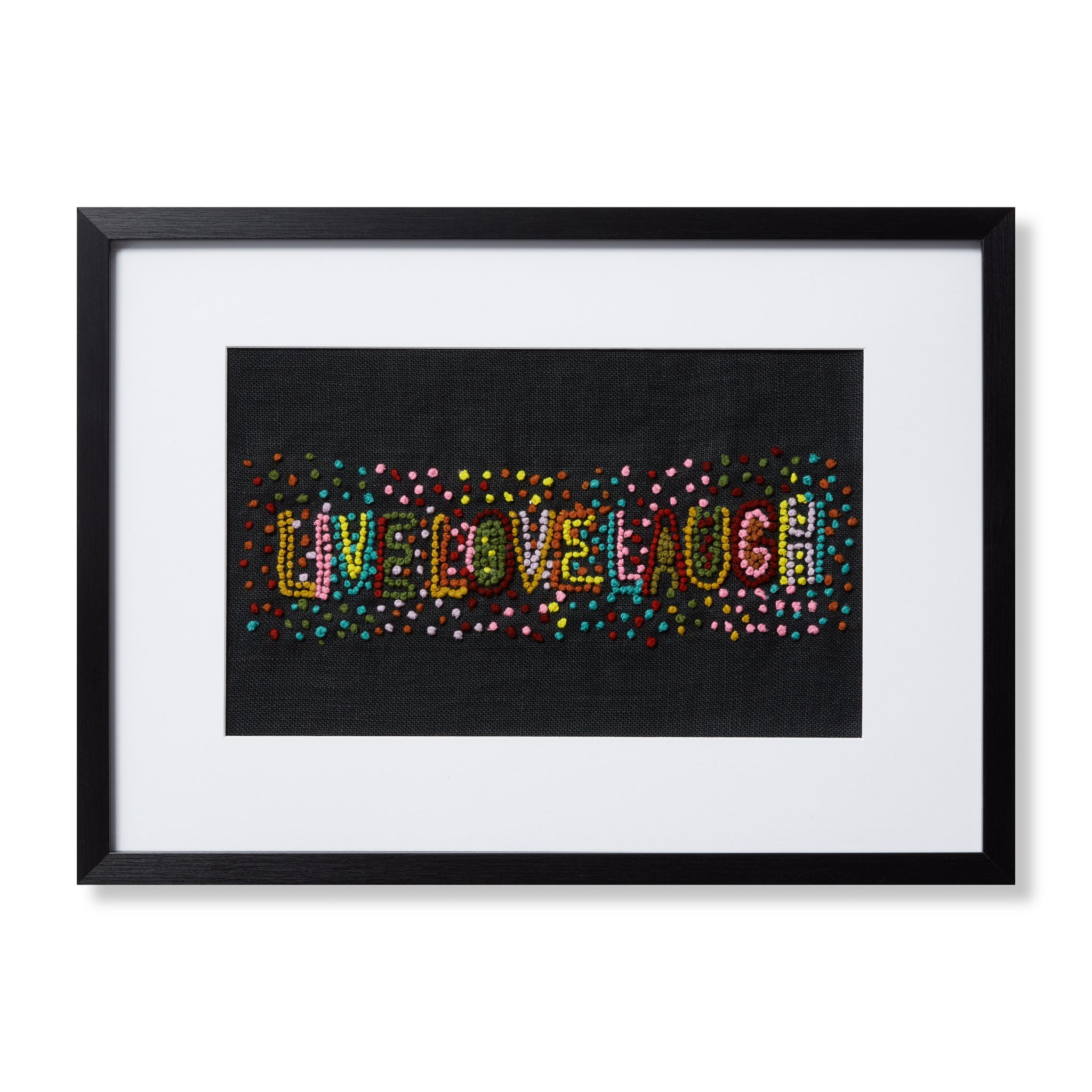 Live, Love, Laugh Black / Multi — a Loloi artwork at Laurie Yapp Home.