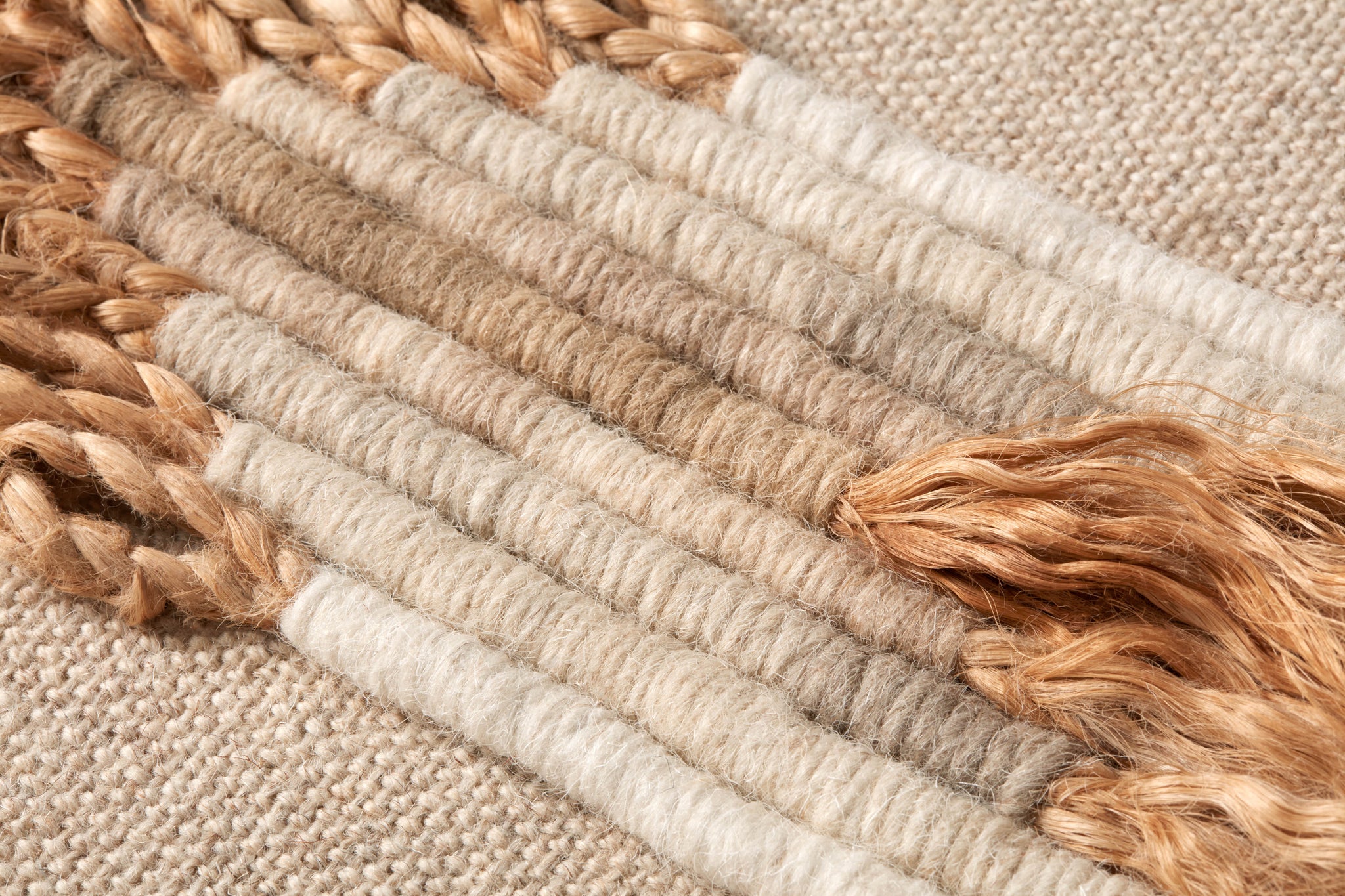 Michelle Beige / Ivory Rug Art shown from a different angle to reveal its pattern.