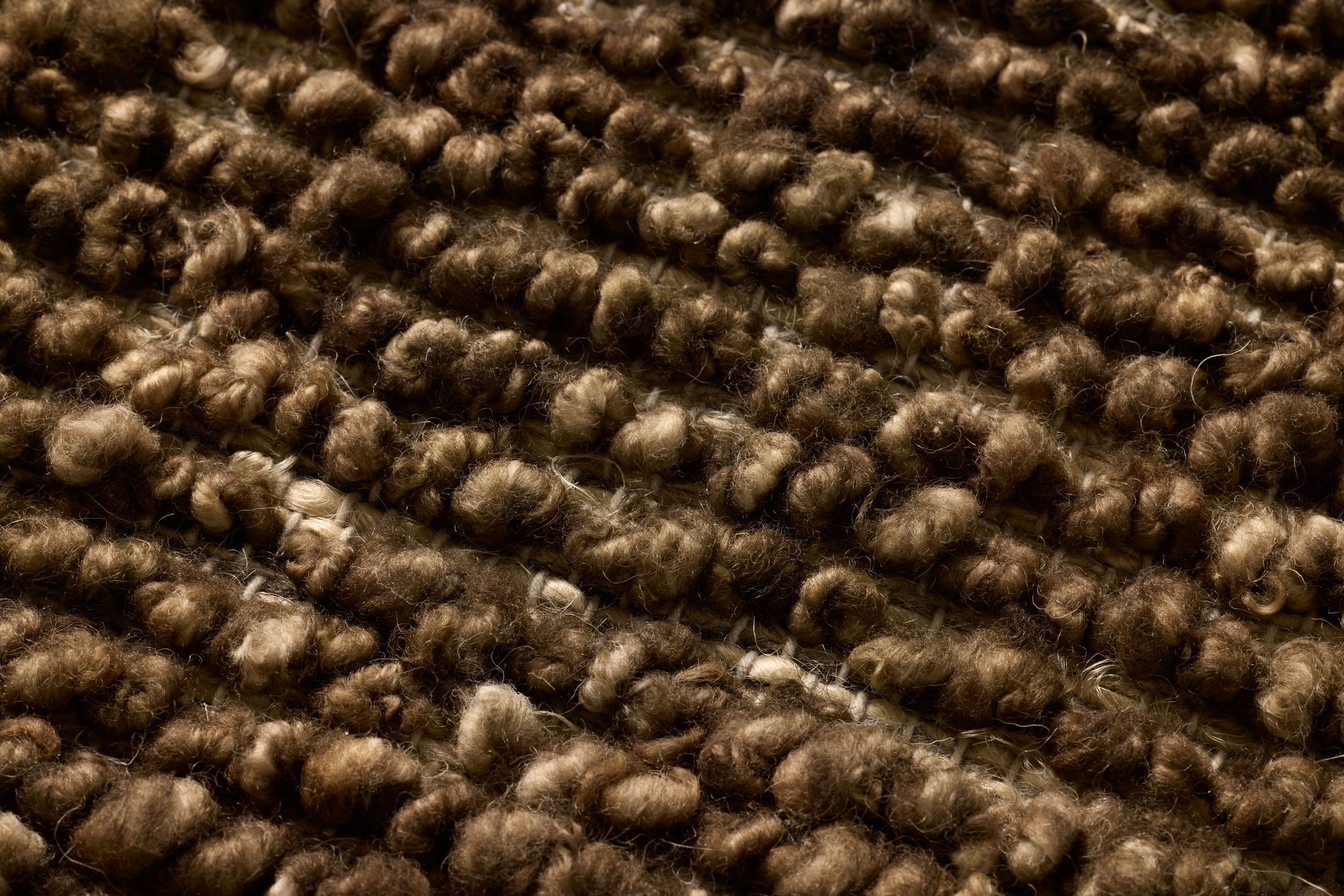 Coffee Bean Brown / Beige Rug Art shown from a different angle to reveal its pattern.