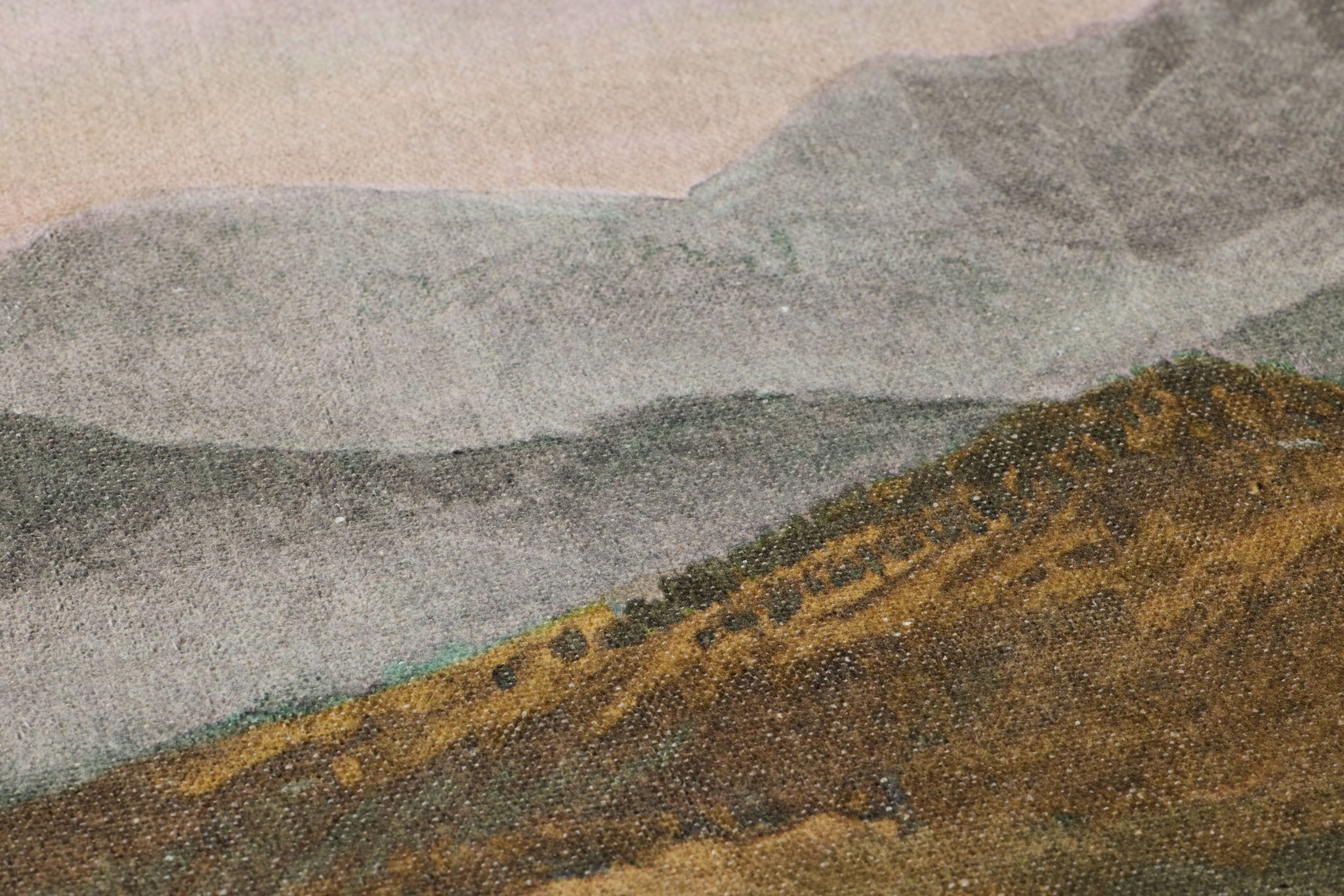 Harvest Glow Multi Rug Art shown from a different angle to reveal its pattern.