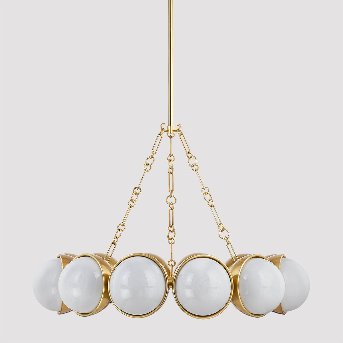 Althea Chandelier 43" shown from a second angle to highlight the frame, arms, and shade detail.