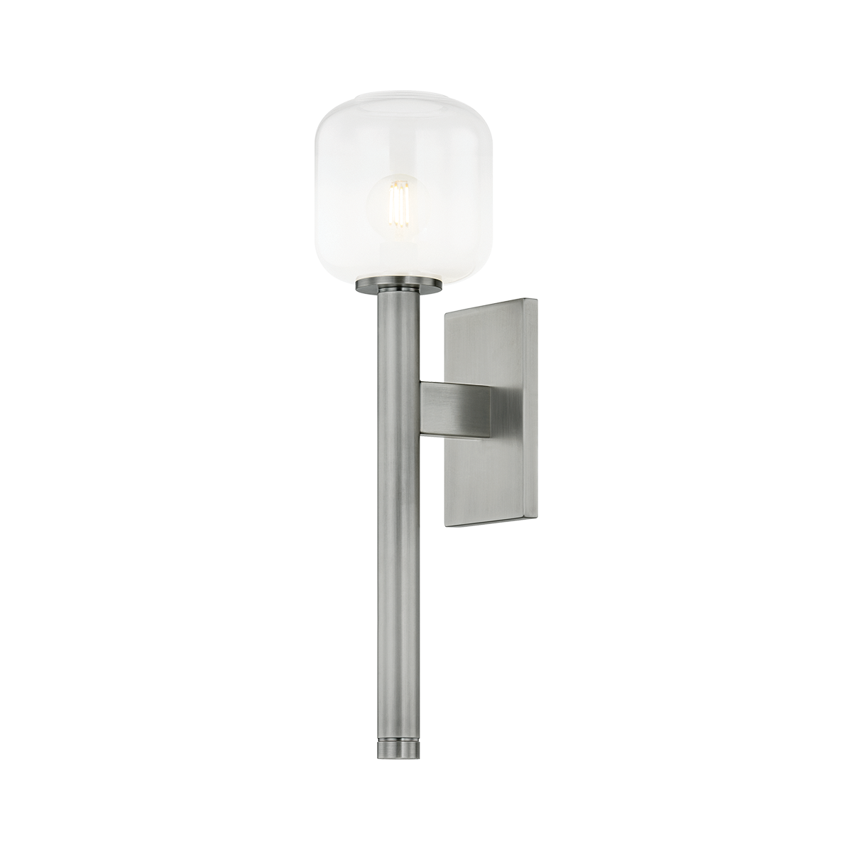 Axton Wall Sconce shown from a second angle to highlight the arm curve and shade silhouette.
