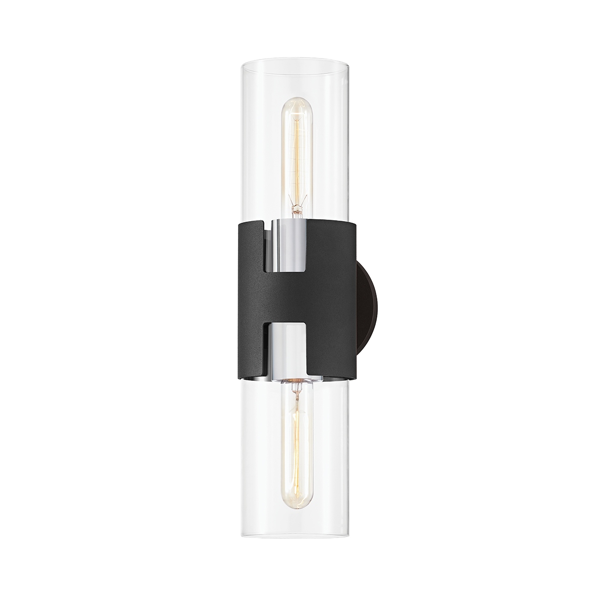 Amado Wall Sconce 4.75" x 17" in polished nickel shown from a second angle to highlight the arm curve and shade silhouette.