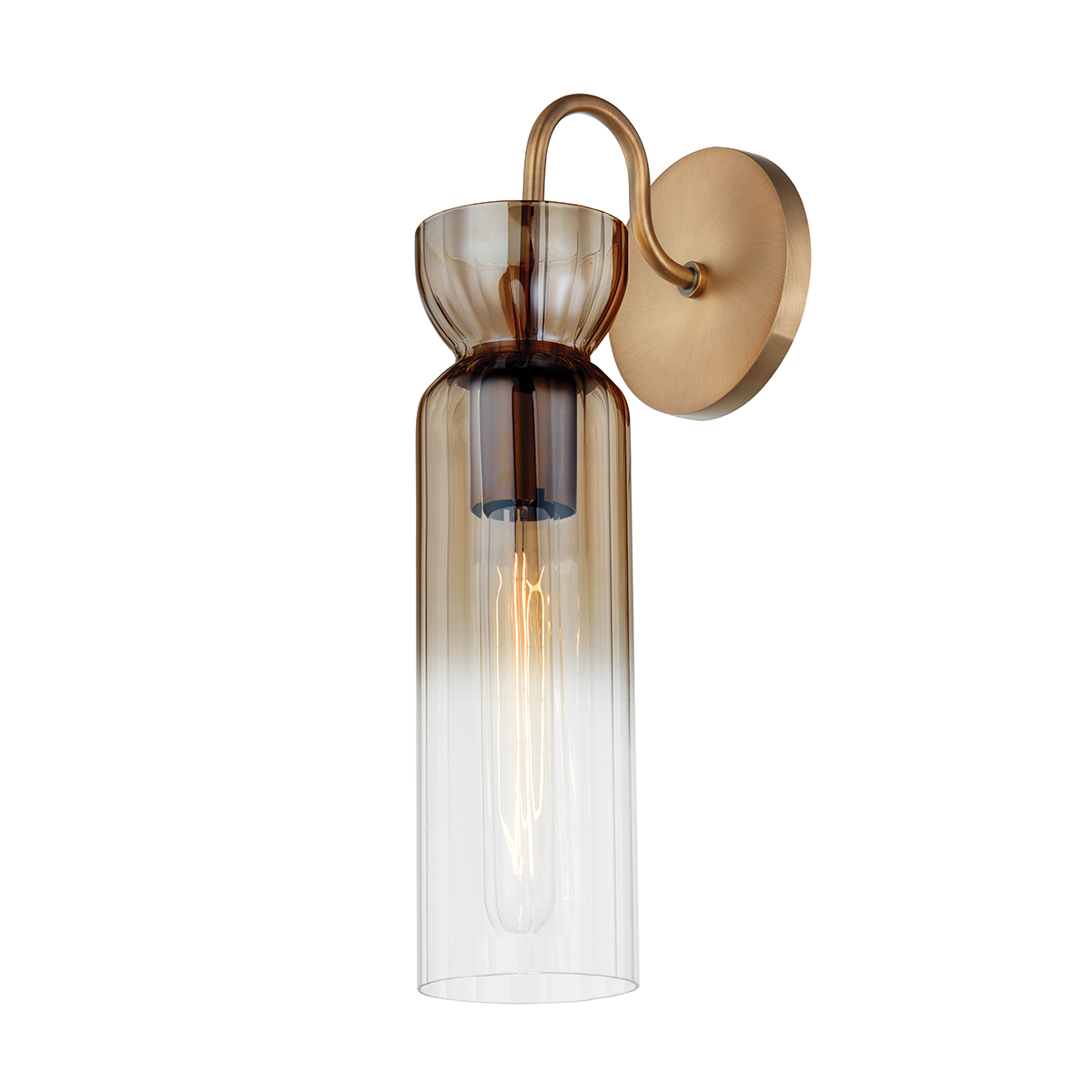 Julian Wall Sconce shown from a second angle to highlight the arm curve and shade silhouette.
