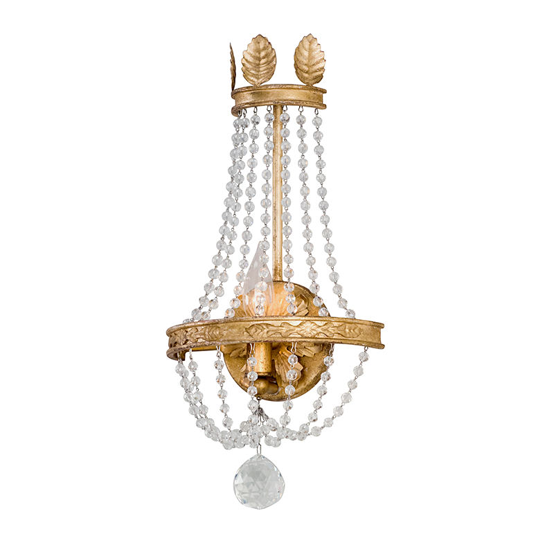 Viola Wall Sconce — a Troy wall sconce for bathrooms, hallways, and living rooms at Laurie Yapp Home.