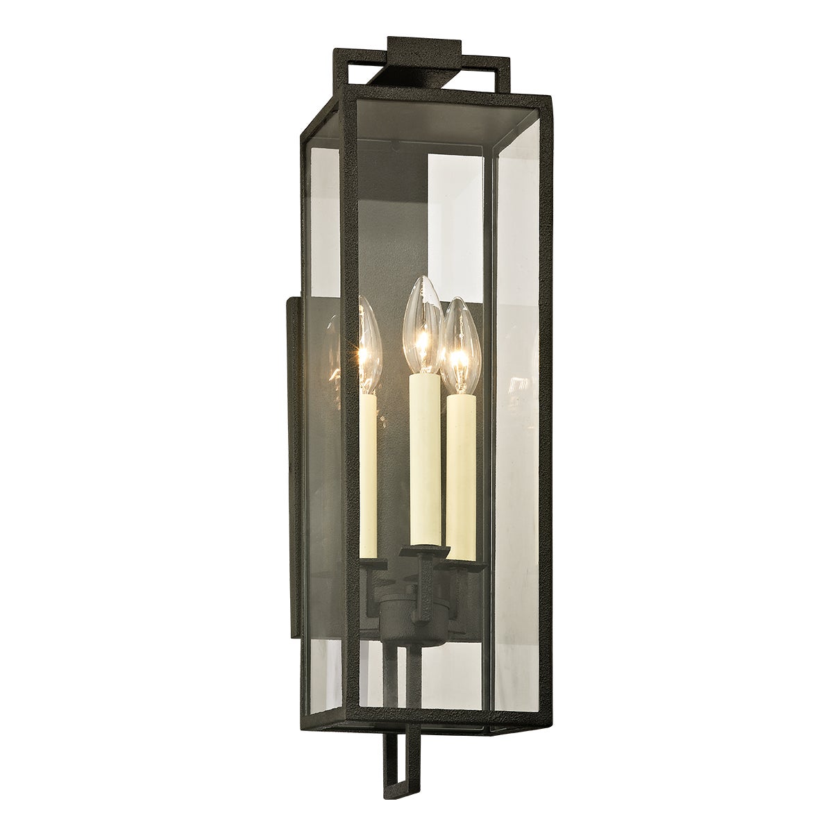 Beckham Exterior Wall Sconce 6" x 21.5" β a Troy wall sconce for bathrooms, hallways, and living rooms at Laurie Yapp Home.