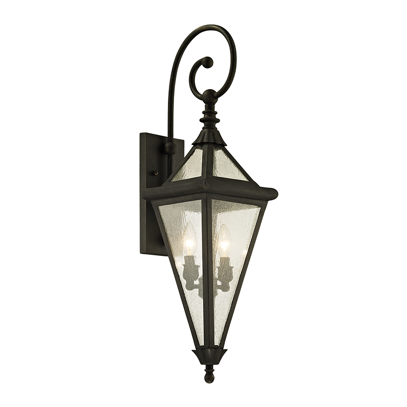 Geneva Exterior Wall Sconce 8.25" β a Troy wall sconce for bathrooms, hallways, and living rooms at Laurie Yapp Home.
