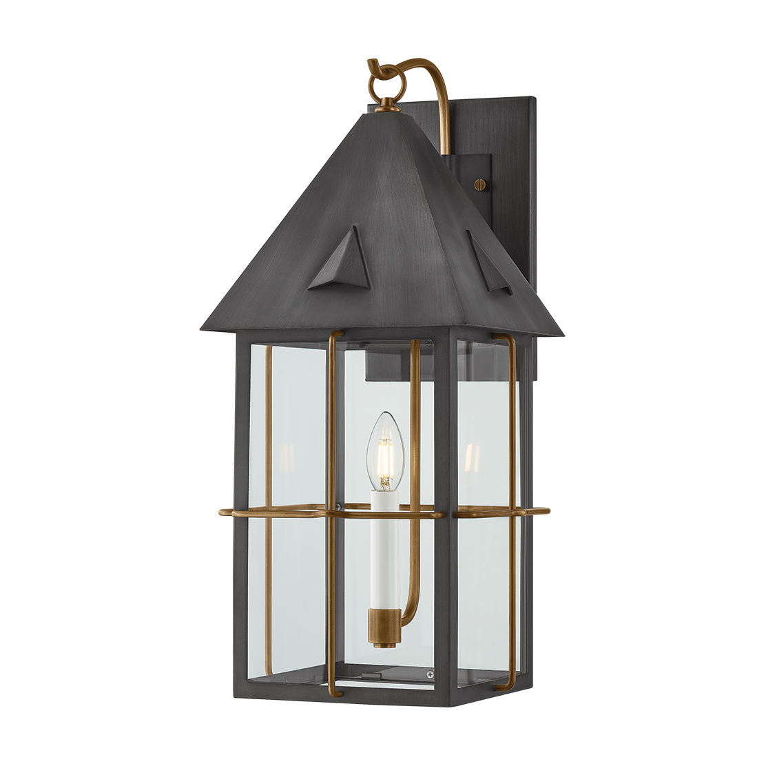 Toby Exterior Wall Sconce 9.75" — a Troy wall sconce for bathrooms, hallways, and living rooms at Laurie Yapp Home.