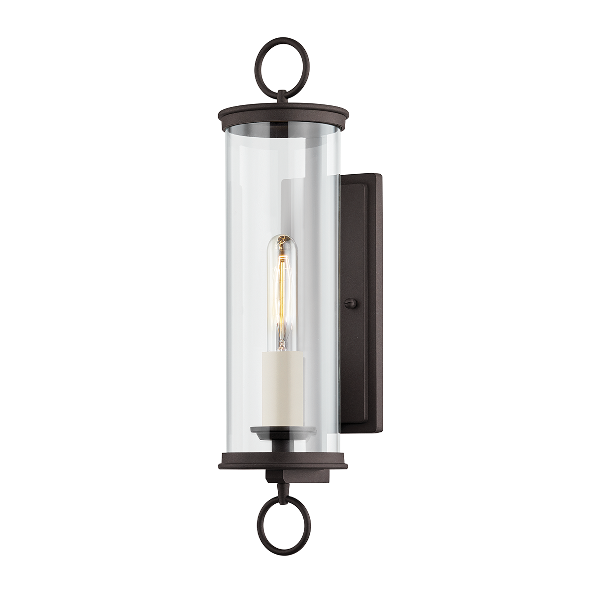 Aiden Exterior Wall Sconce 5" — a Troy wall sconce for bathrooms, hallways, and living rooms at Laurie Yapp Home.