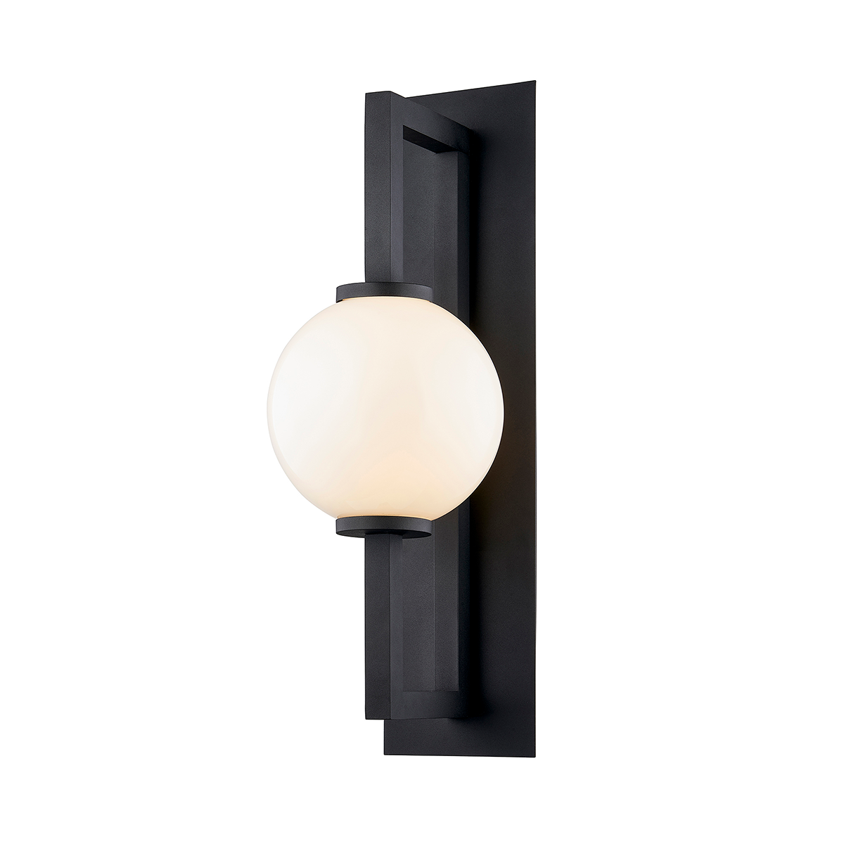 Darwin Exterior Wall Sconce 8" β a Troy wall sconce for bathrooms, hallways, and living rooms at Laurie Yapp Home.