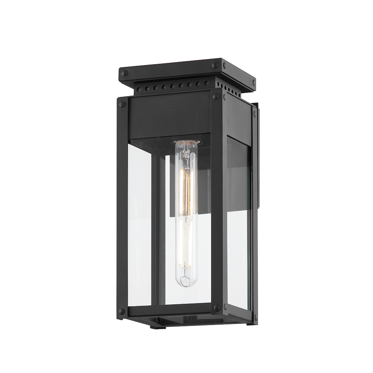 Braydan Exterior Wall Sconce 6" — a Troy wall sconce for bathrooms, hallways, and living rooms at Laurie Yapp Home.