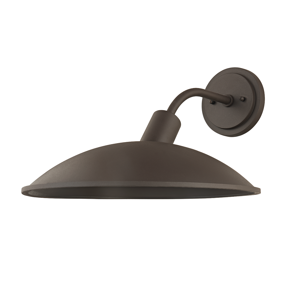 Otis Exterior Wall Sconce 15.5" x 10.75" shown from a second angle to highlight the arm curve and shade silhouette.
