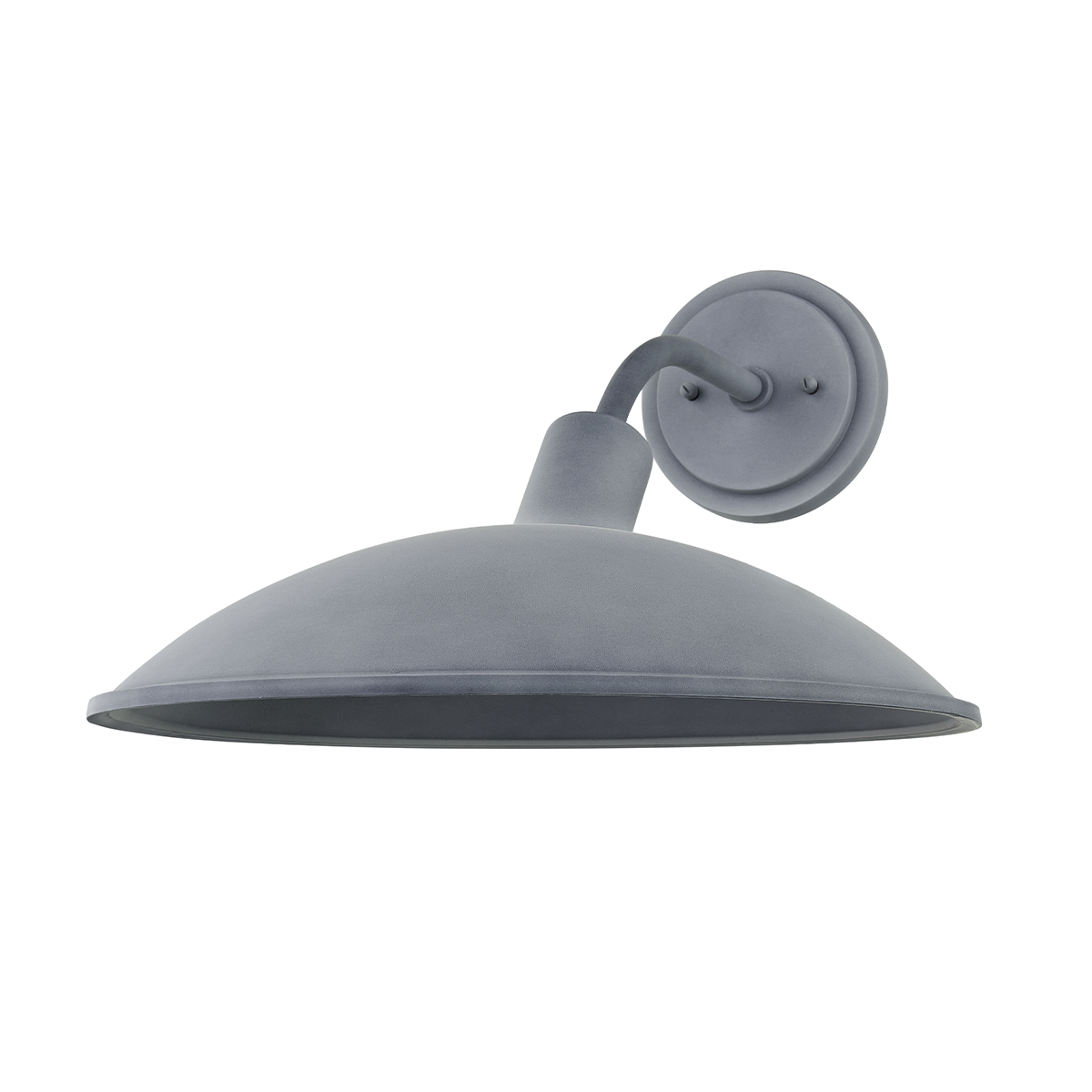 Otis Exterior Wall Sconce 15.5" x 10.75" shown from the front to reveal the arm curve and shade silhouette.