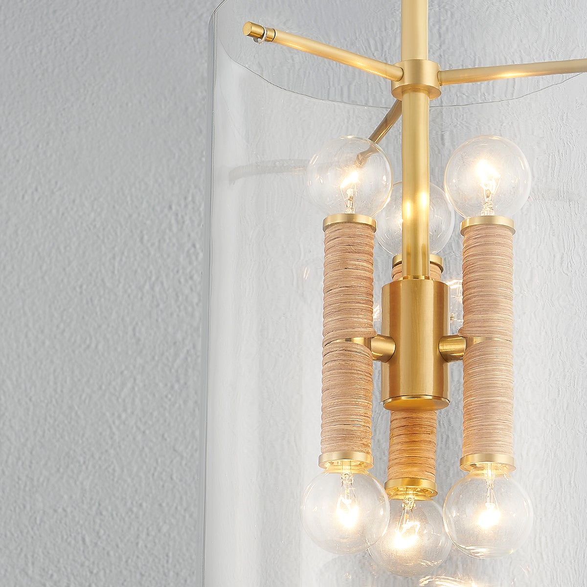 Barlow Lantern 11" in aged brass shown from a second angle to highlight the frame and glass panel detail.