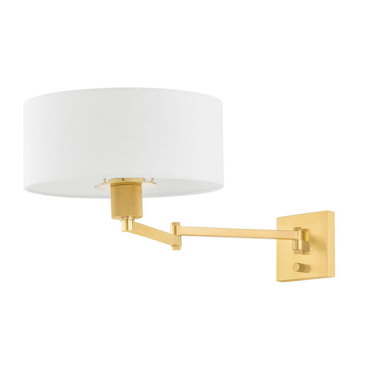 Sammy Wall Sconce in aged brass — a Hudson Valley wall sconce for bathrooms, hallways, and living rooms at Laurie Yapp Home.