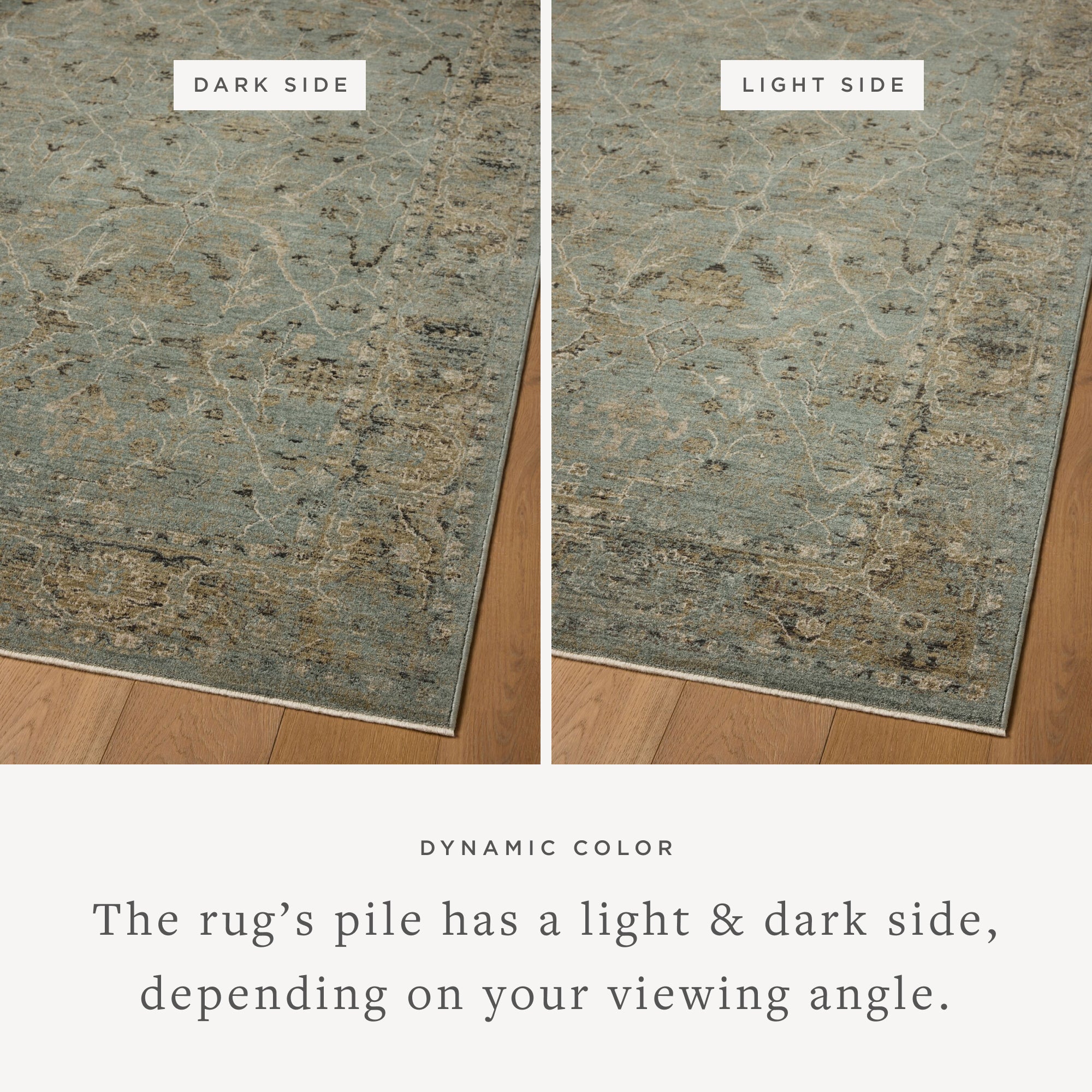Briar Aqua / Olive shown from a different angle to reveal its pattern.