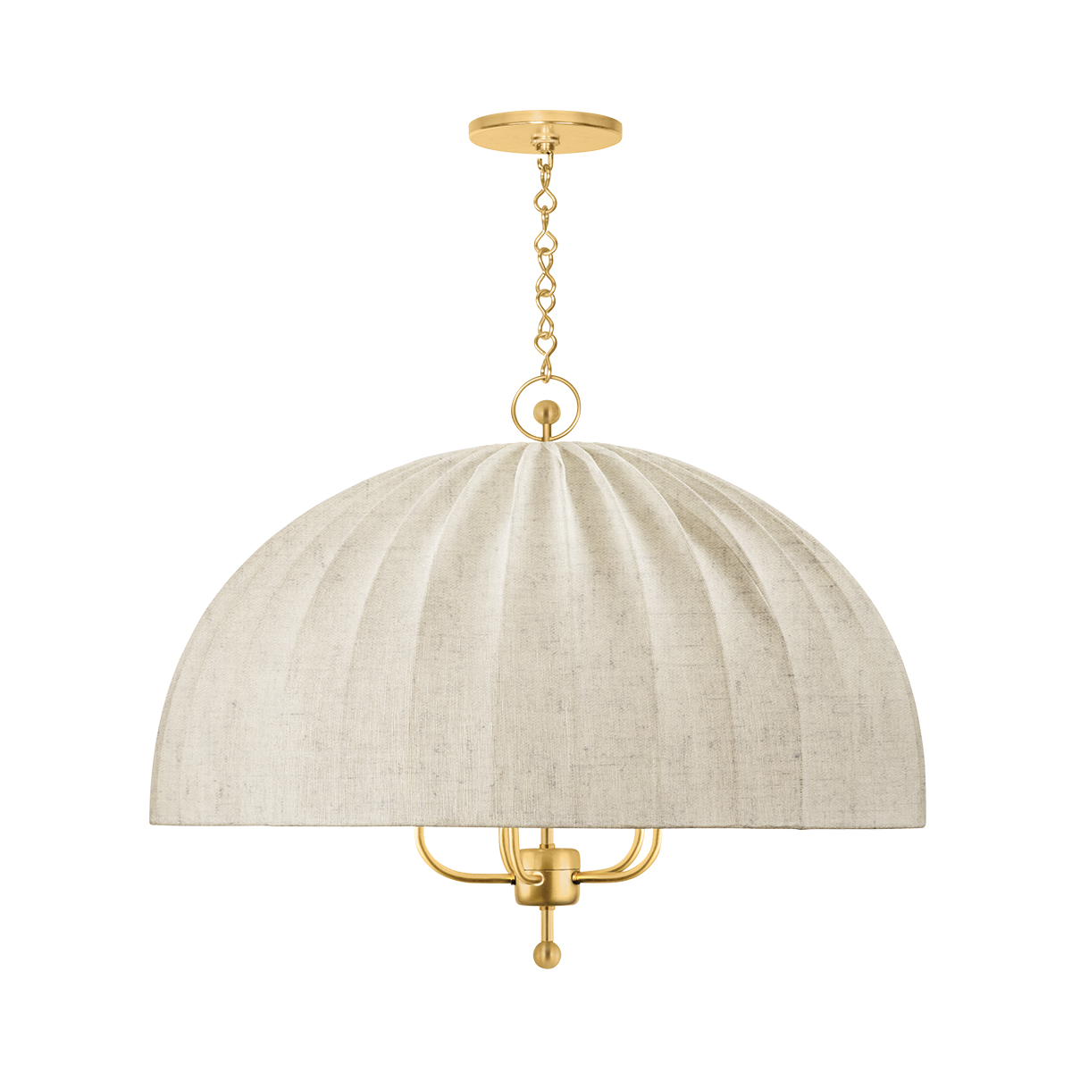 Palmetto Chandelier in aged brass — a Hudson Valley chandelier for dining rooms, entries, and living rooms at Laurie Yapp Home.